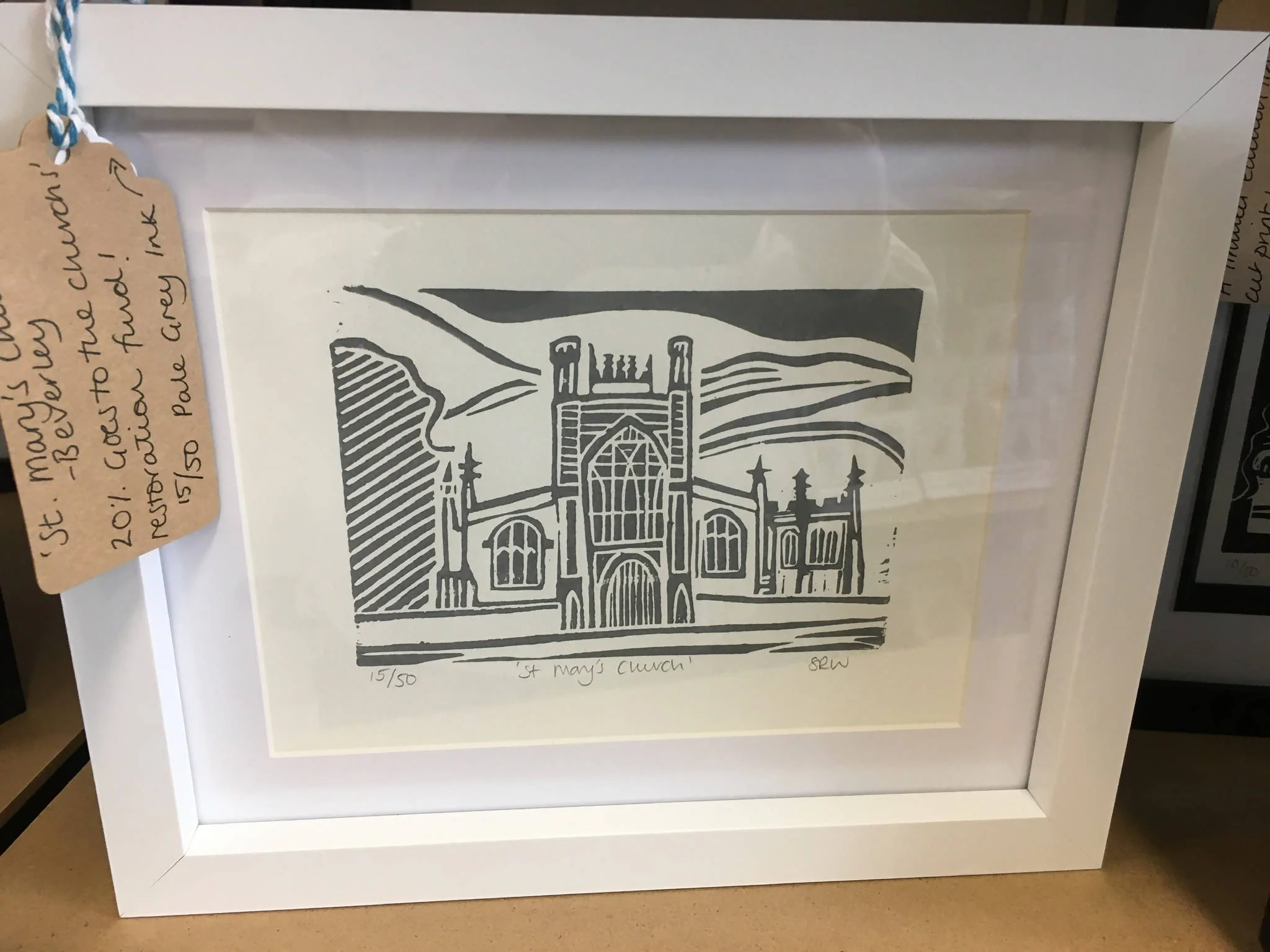 St Mary's Church, Beverley Framed Lino Cut Print - Image 6