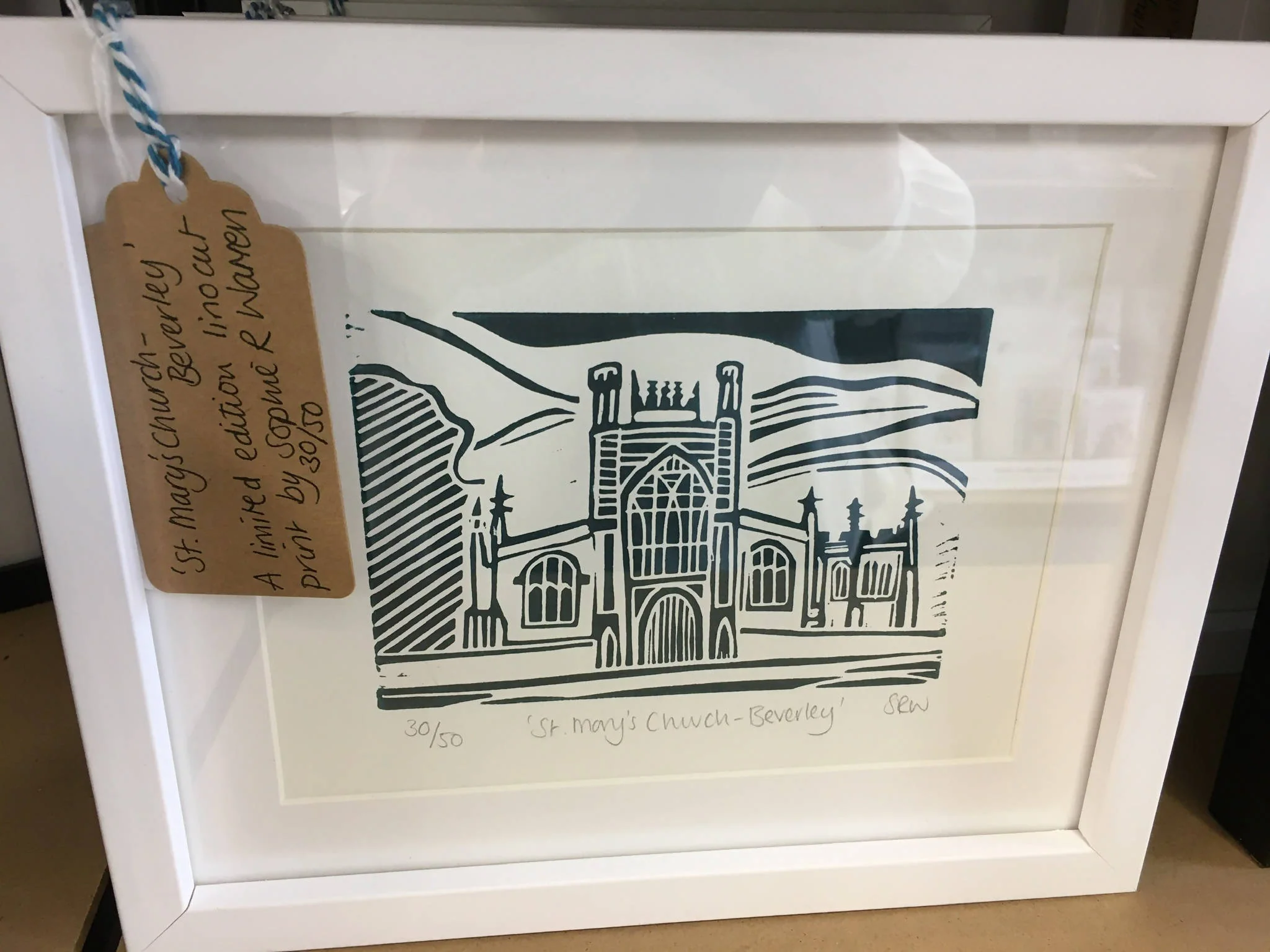 St Mary's Church, Beverley Framed Lino Cut Print - Image 9