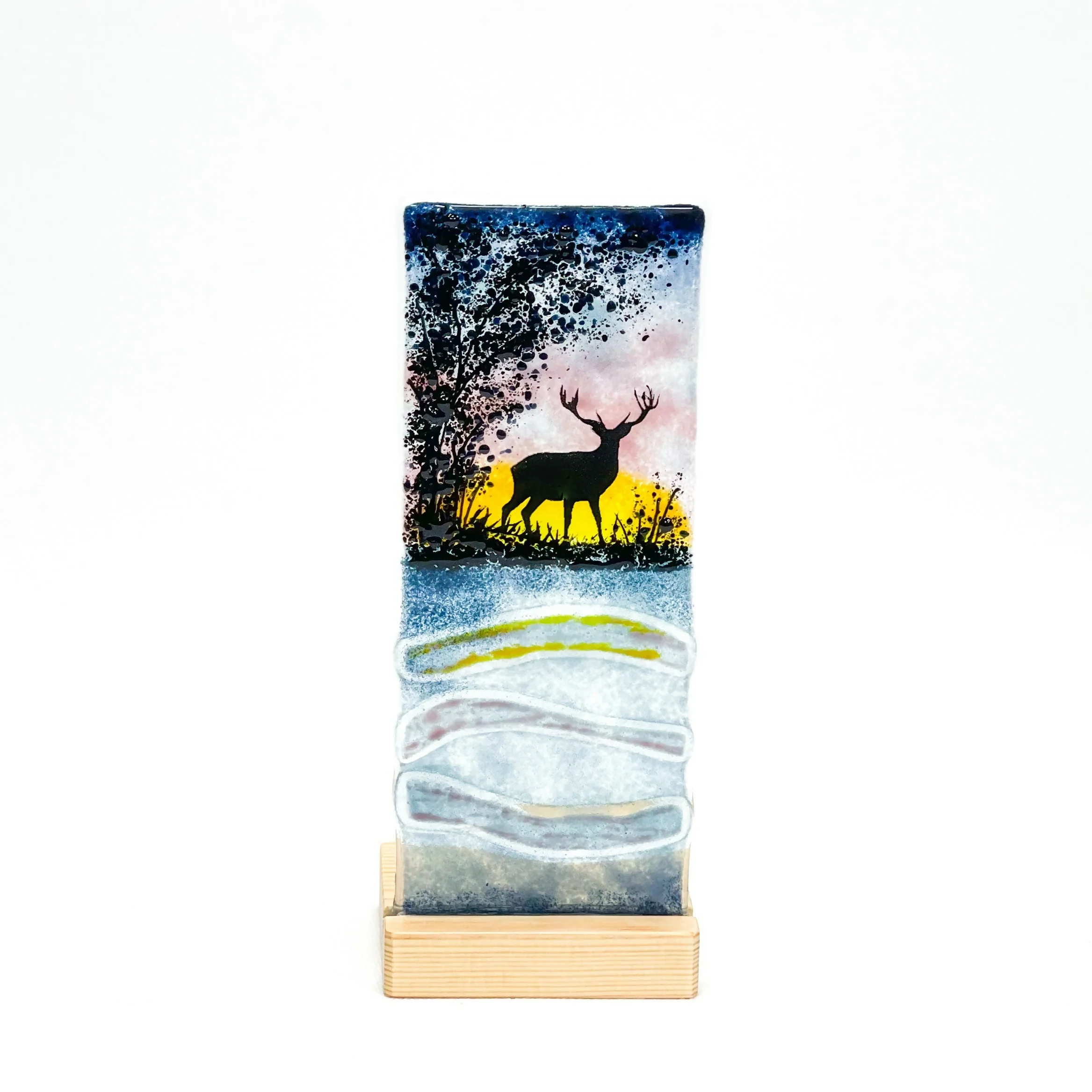 Stag By Loch Med Plinth