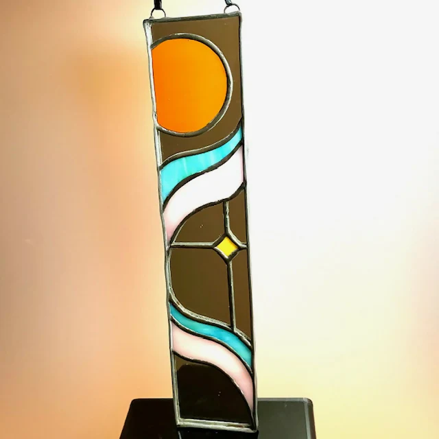 Stained Glass Abstract Mirror - Image 2