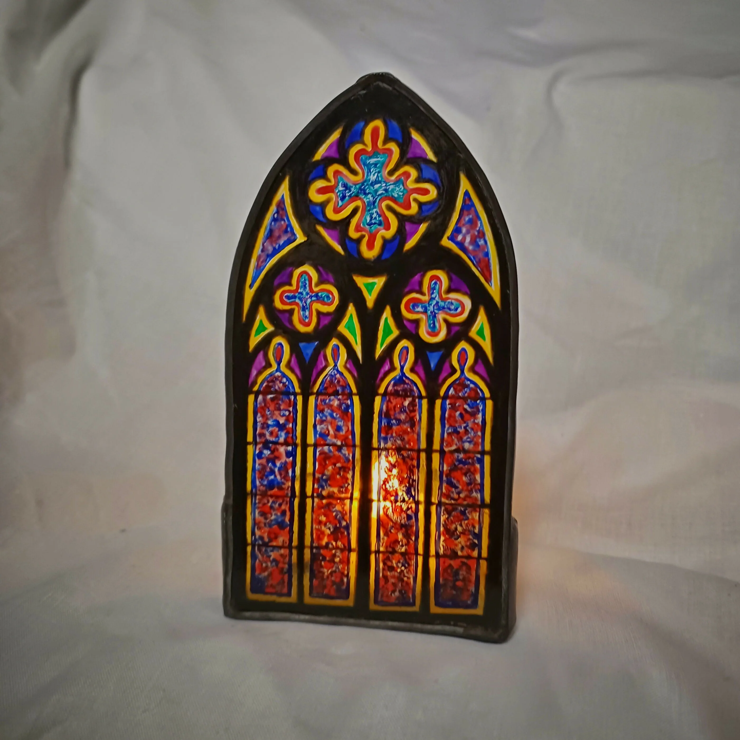 Stained Glass Cathedral Window Tealight - Image 4