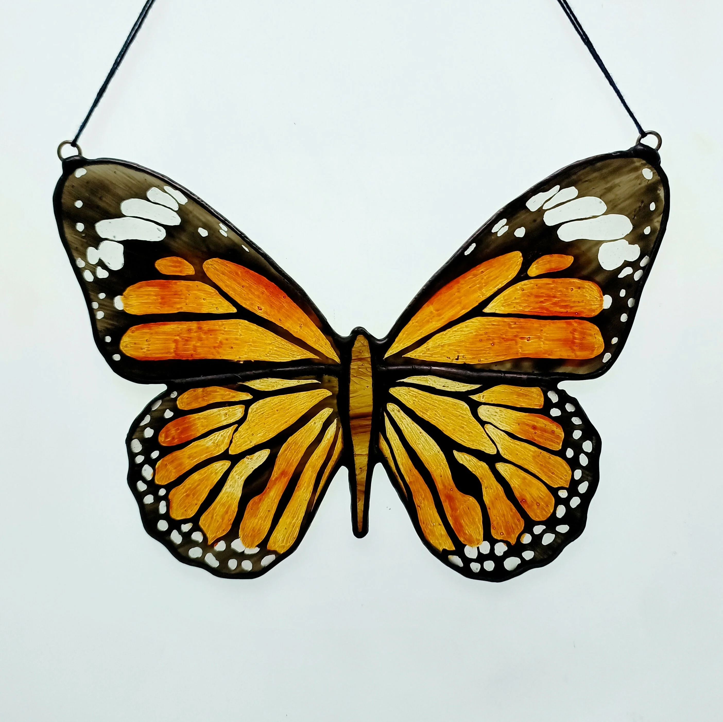 Stained Glass Monarch Butterfly Suncatcher - Image 2