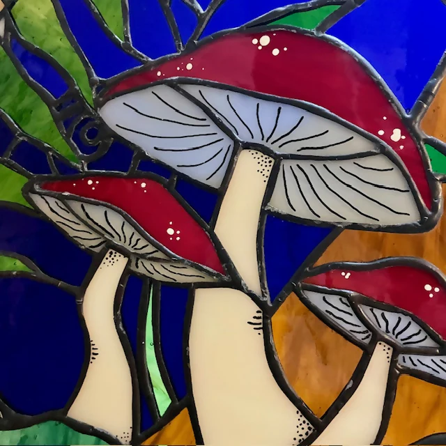 Stained Glass Panel - 'Woodland at Night' - Image 4