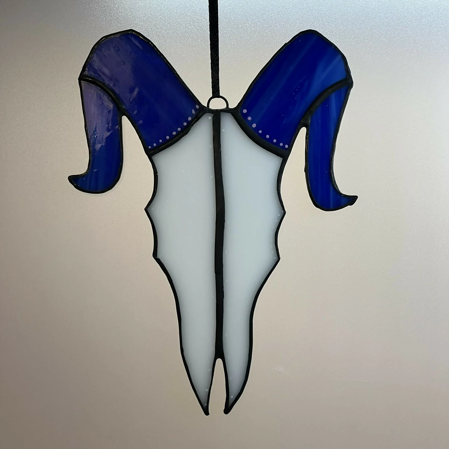 Stained Glass Skull Suncatcher
