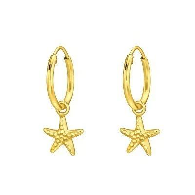 Starfish Gold Mini Hoops