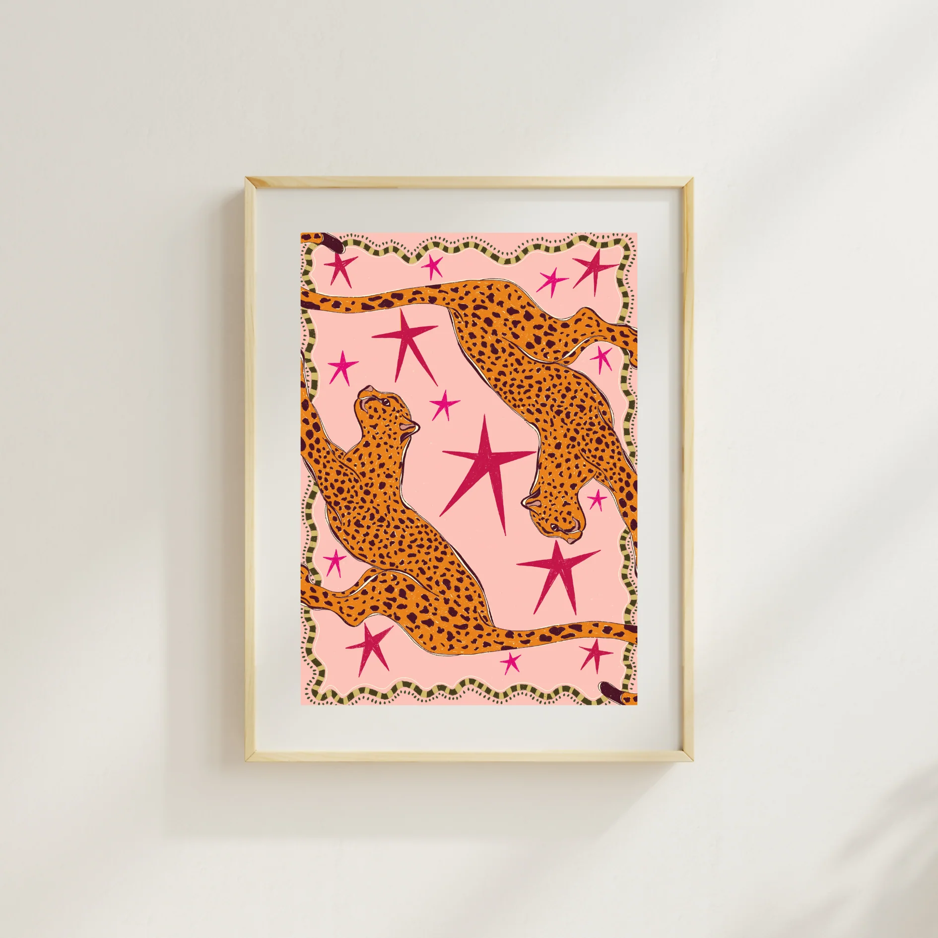 Starry Safari A4 Hand Illustrated Poster
