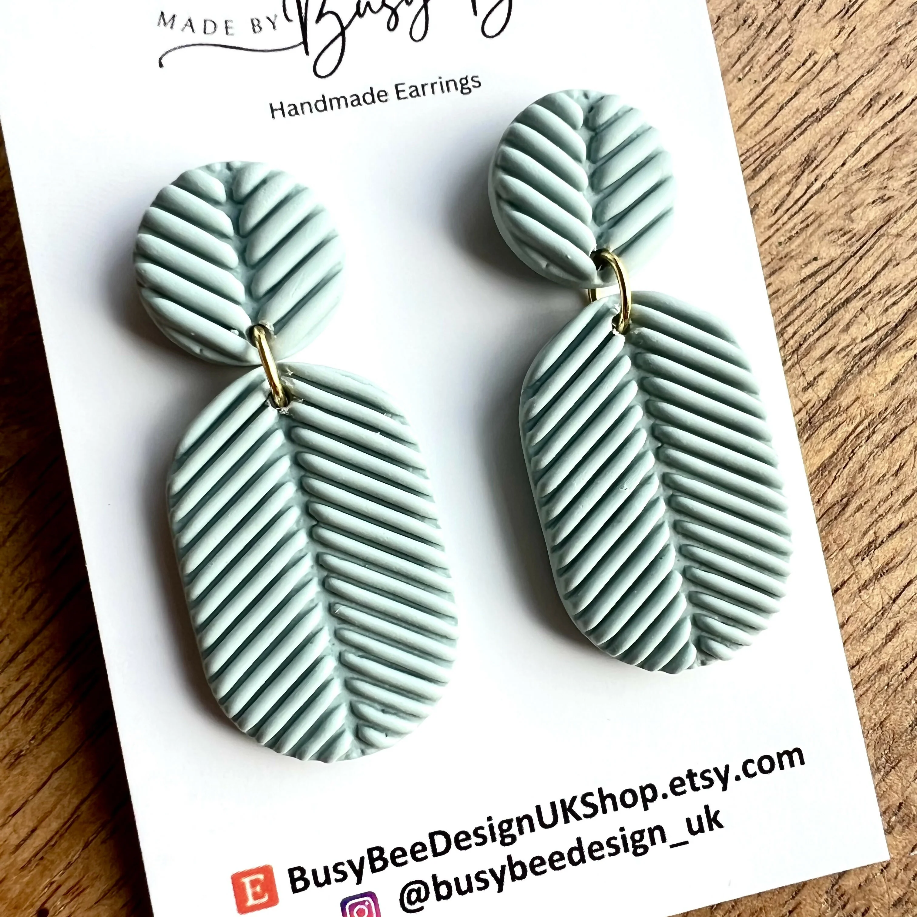 Statement Dangle Earrings – Polymer Clay Textured Earrings, Modern Geometric Earrings, Handmade Clay Jewellery - Image 6