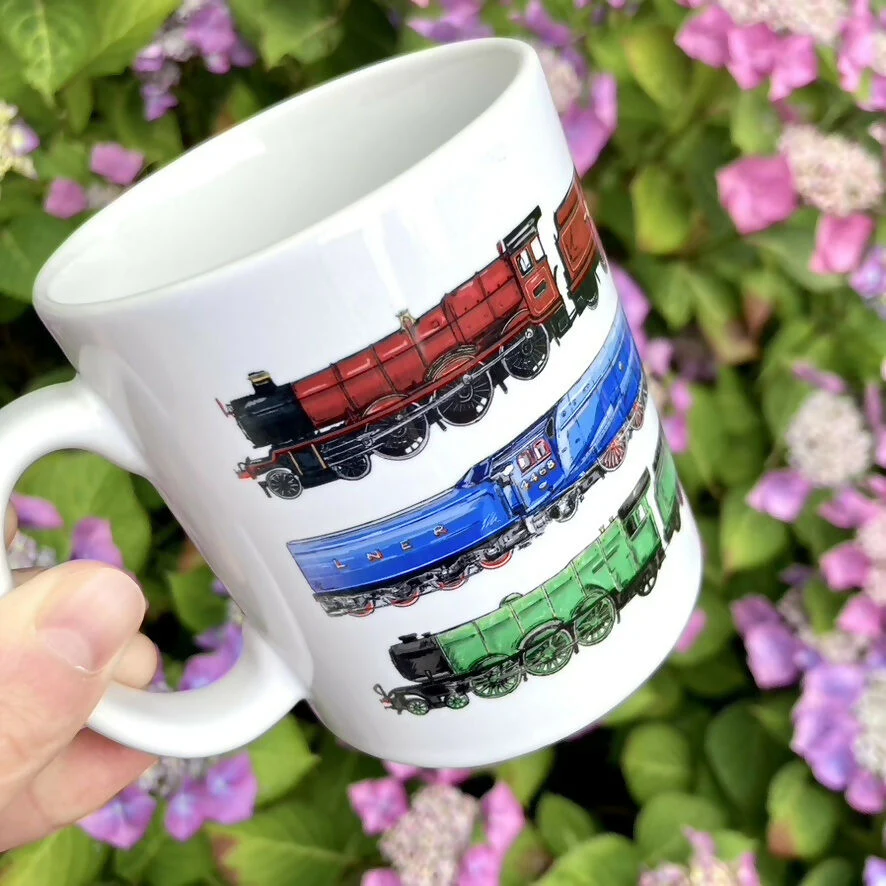 Steam Train Illustrated Mug - Image 3