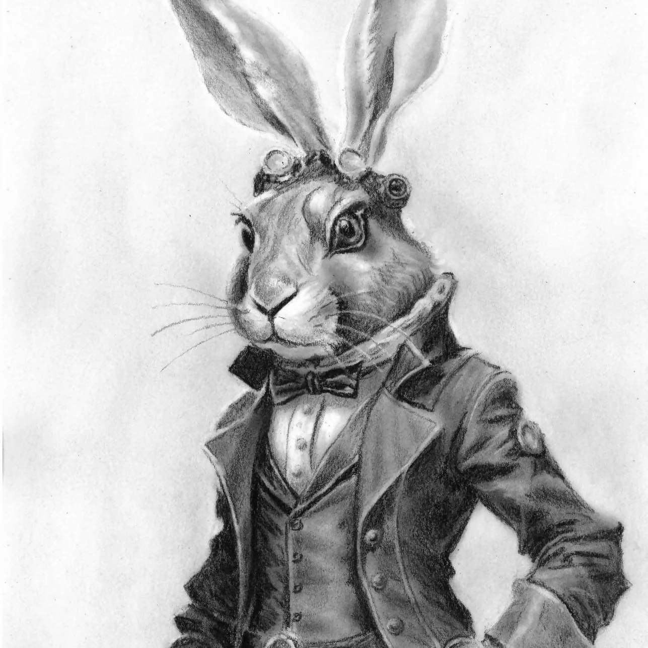 Steampunk Hare Art Print