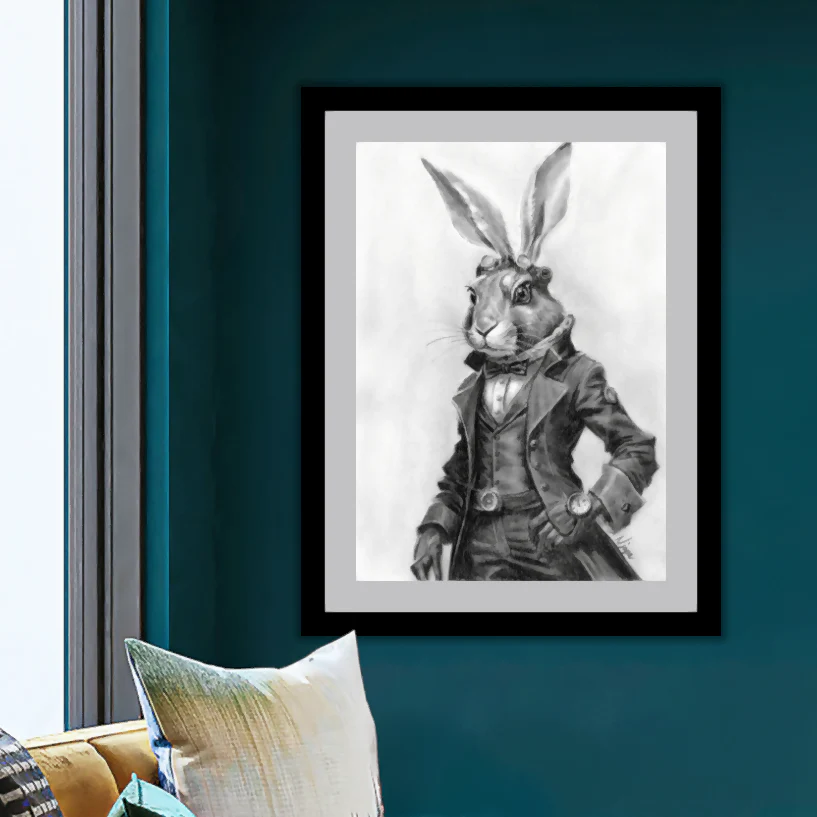 Steampunk Hare Art Print - Image 2