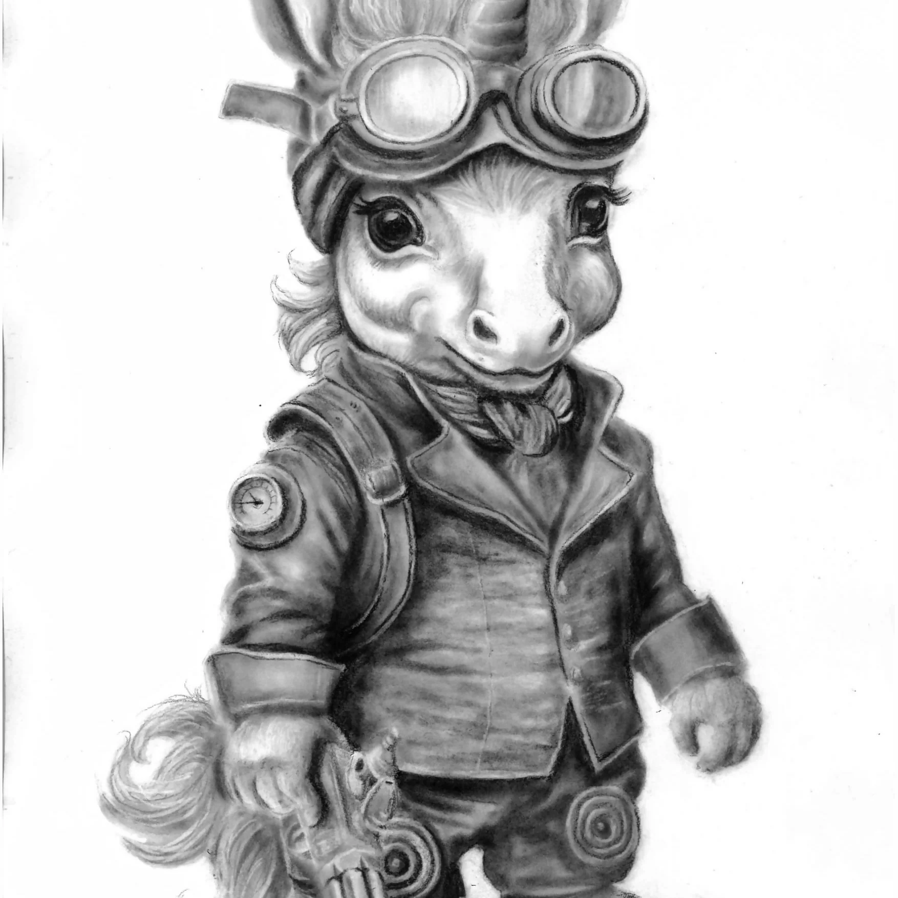 Steampunk Unicorn Art Print