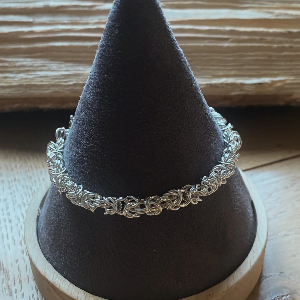 Sterling Silver Byzantine Bracelet - various lengths - Image 2