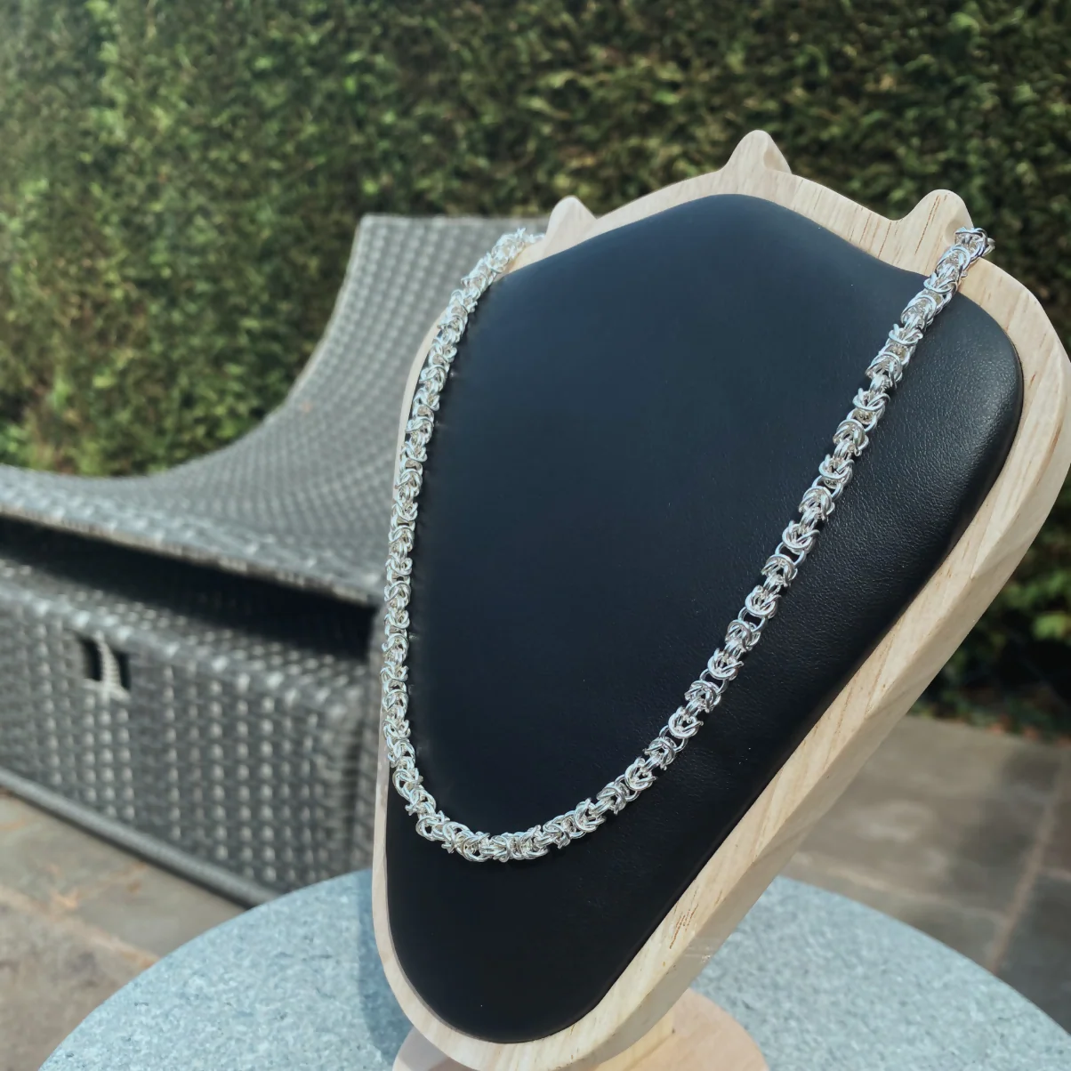 Sterling Silver Byzantine Necklace