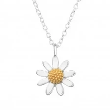 Sterling Silver Necklace | Daisy Charm