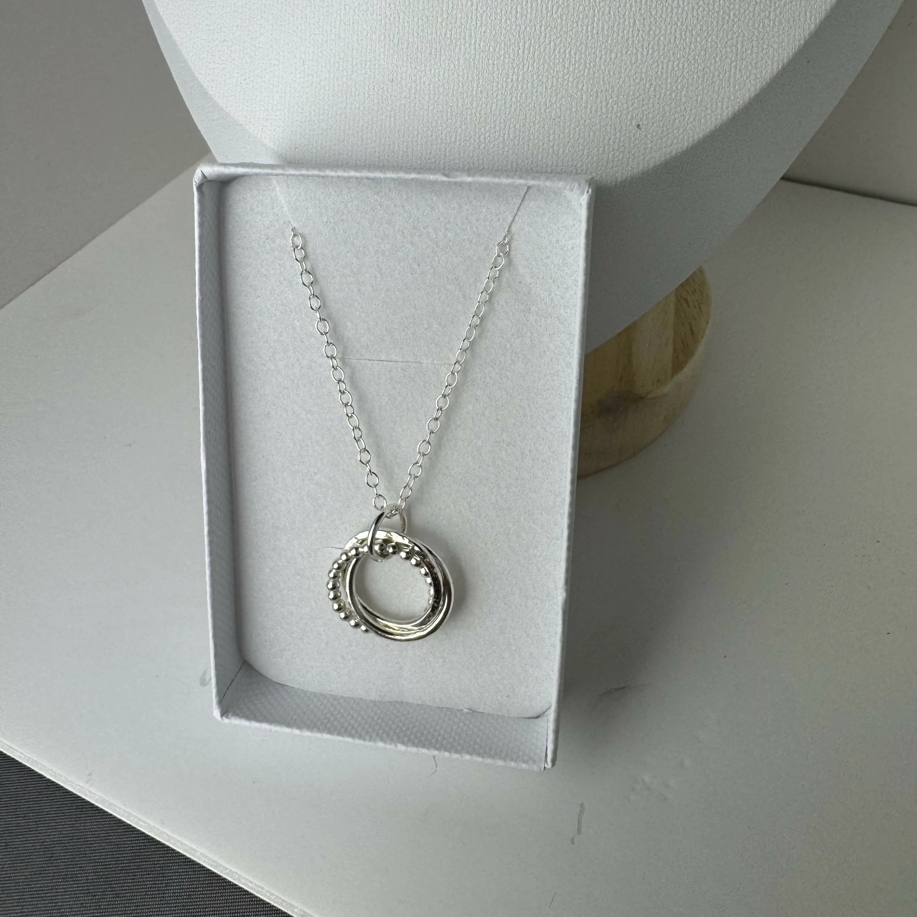 Sterling Silver Triple Circle Necklace