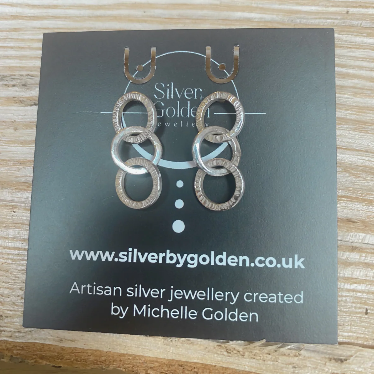 Sterling Silver Triple Link Drop Earrings