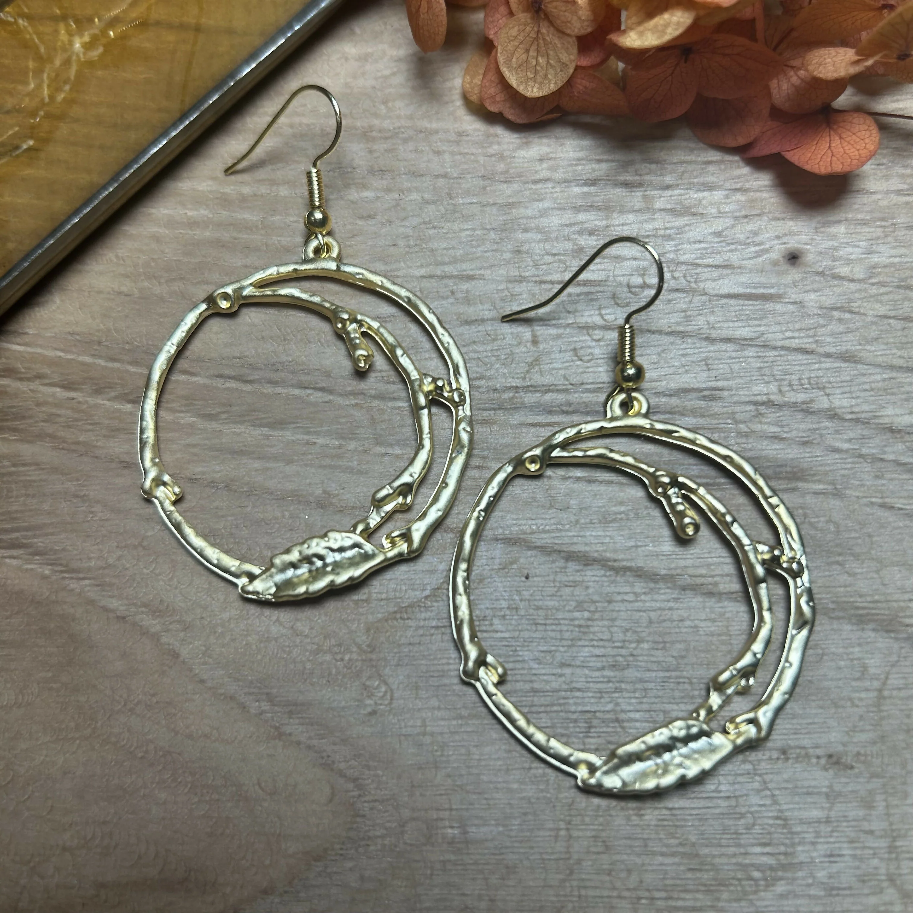 Stunning Circular Twig Effect Earrings