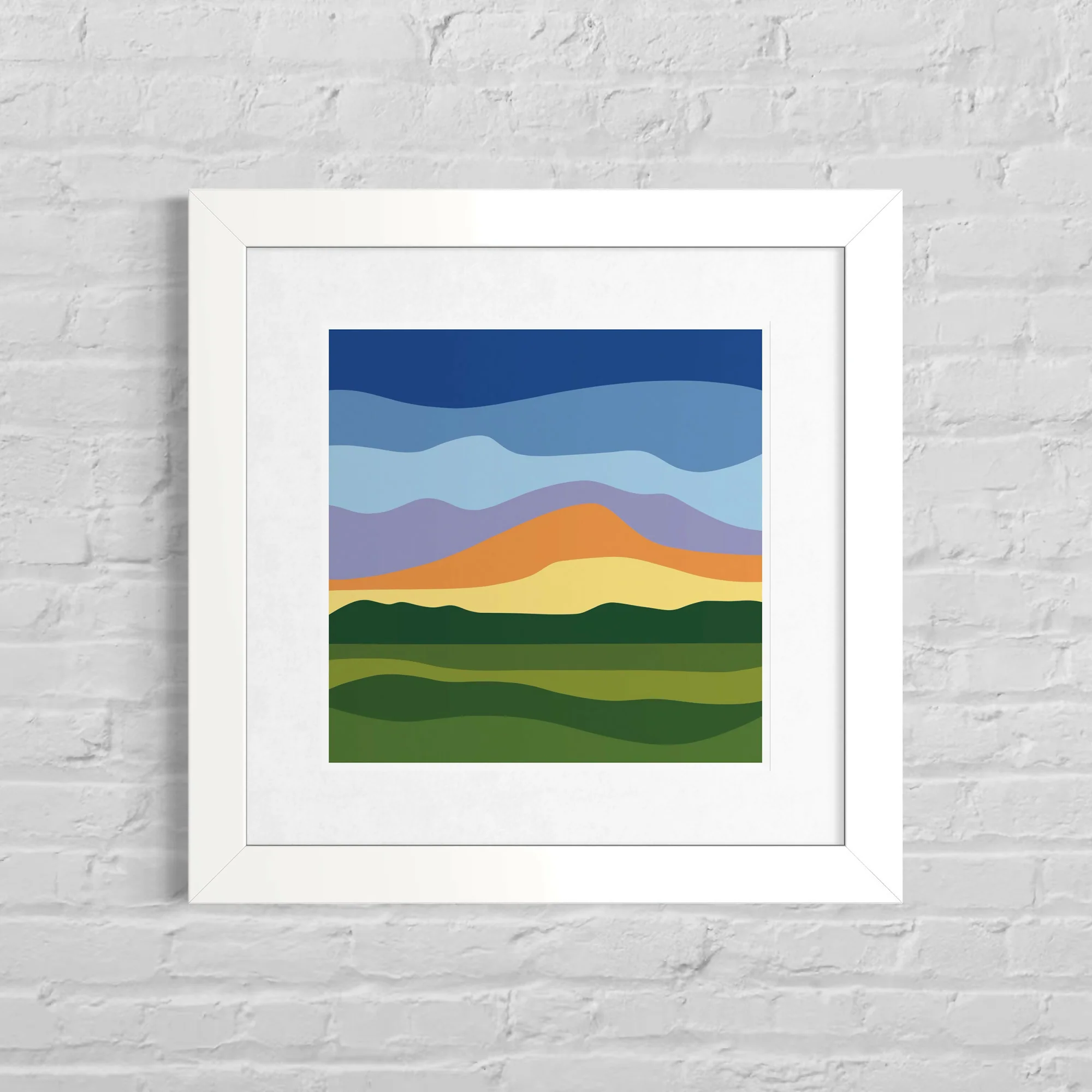 Sunrise Over The Fields 8x8" Print