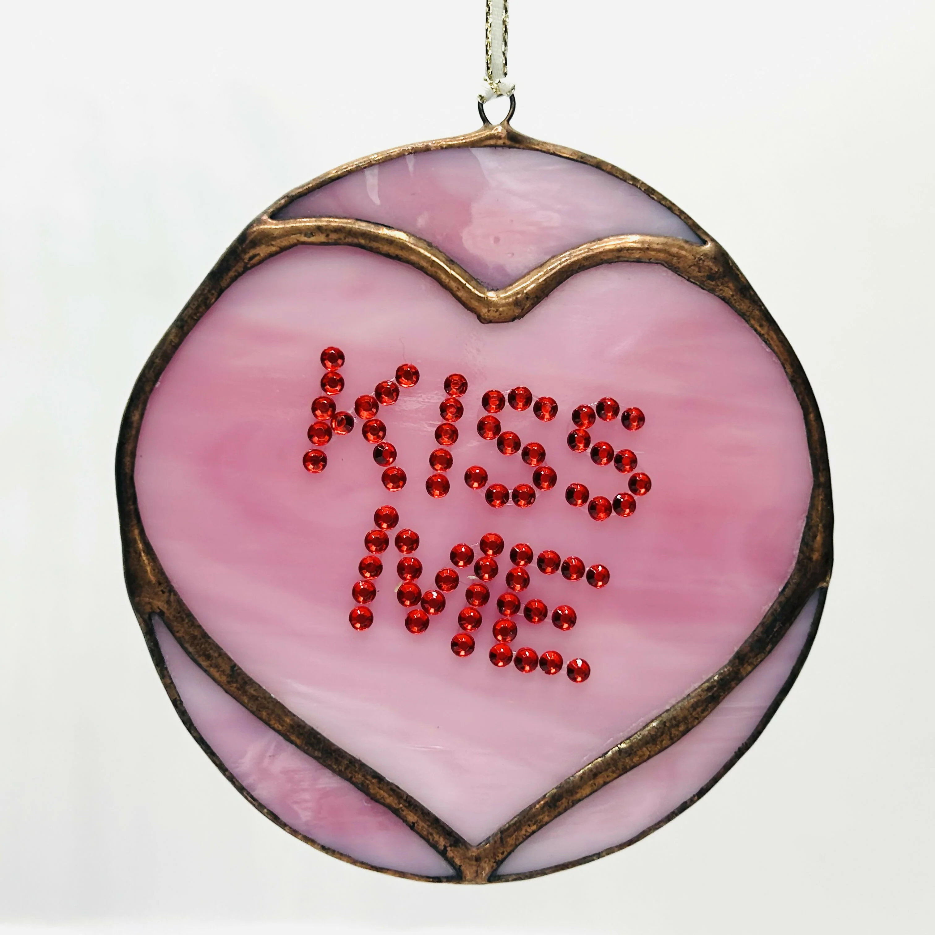 Glass Swizzle Love Heart Hanging Decoration - Image 5