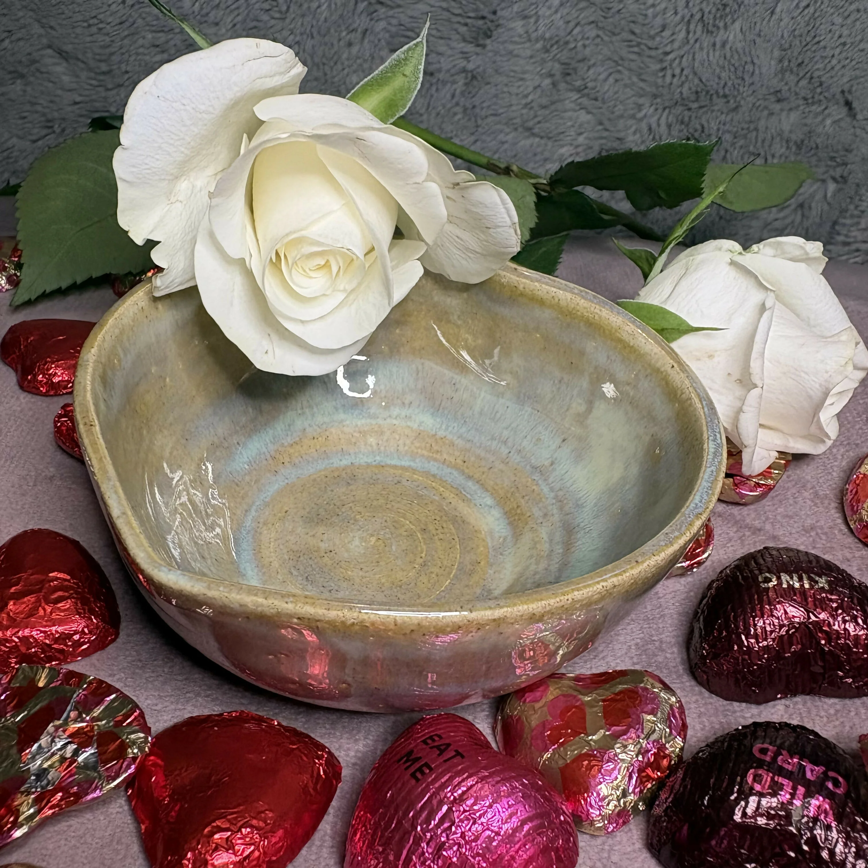 Taupe & Turquoise Bowl - Image 2