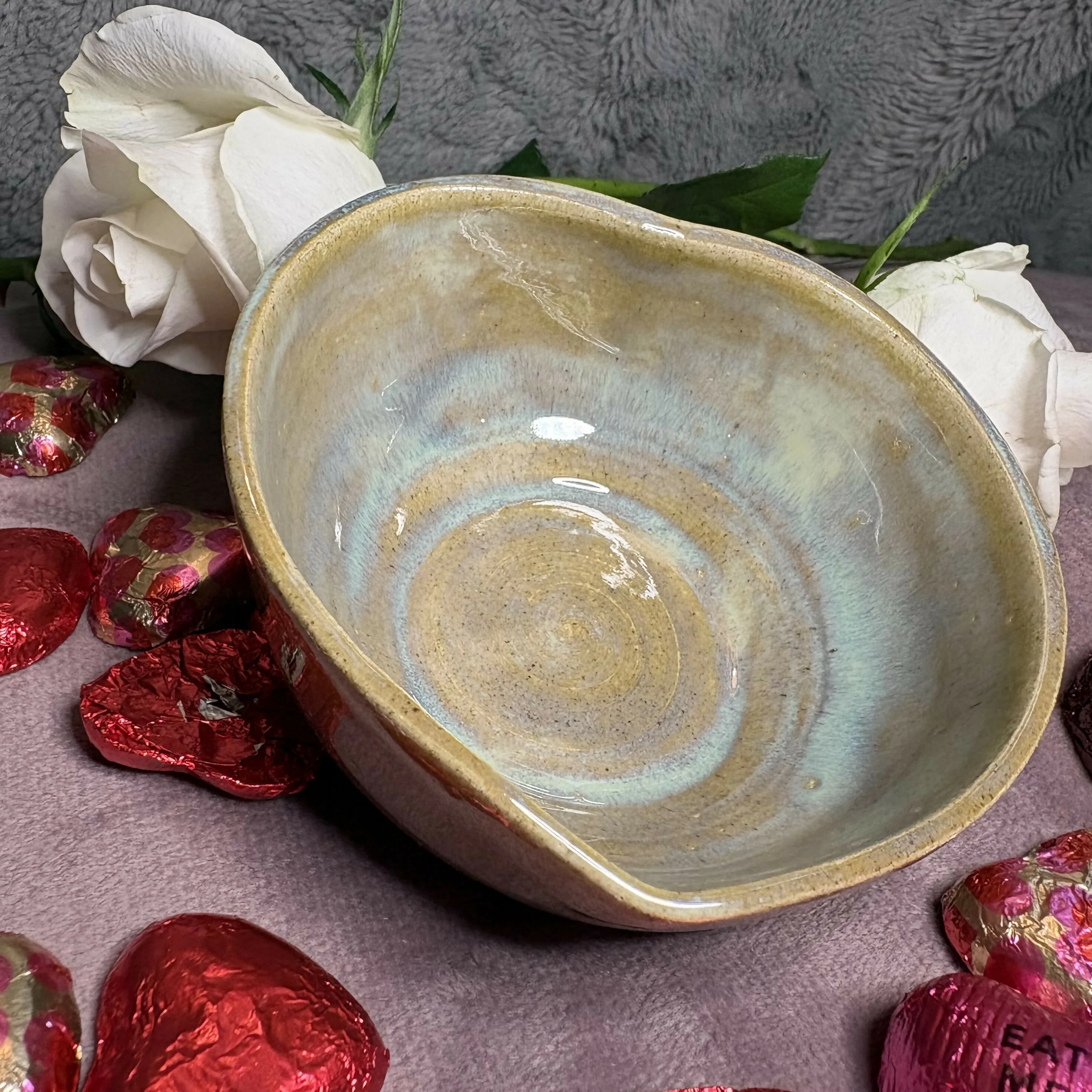 Taupe & Turquoise Bowl - Image 7