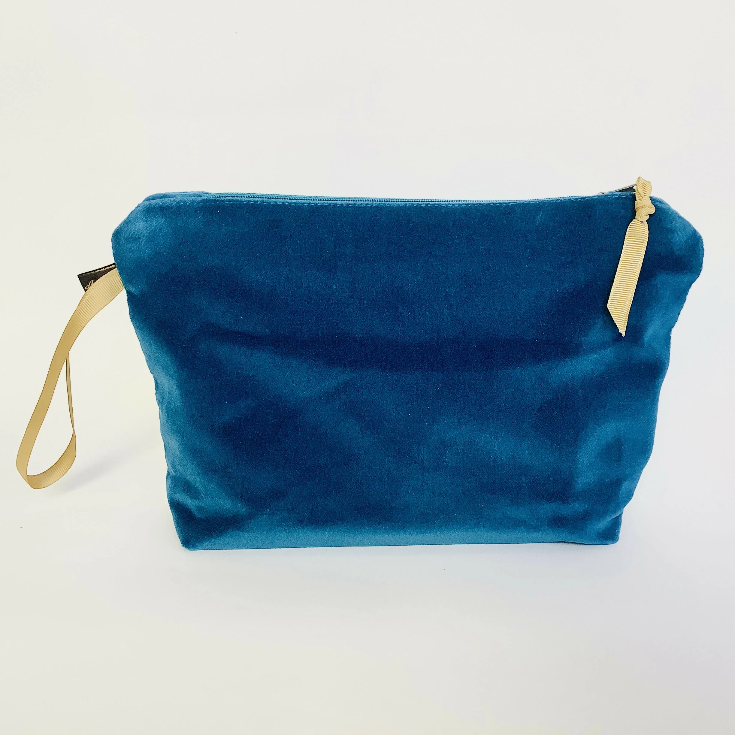 Teal Velvet Hummingbirds Makeup Bag - Image 3