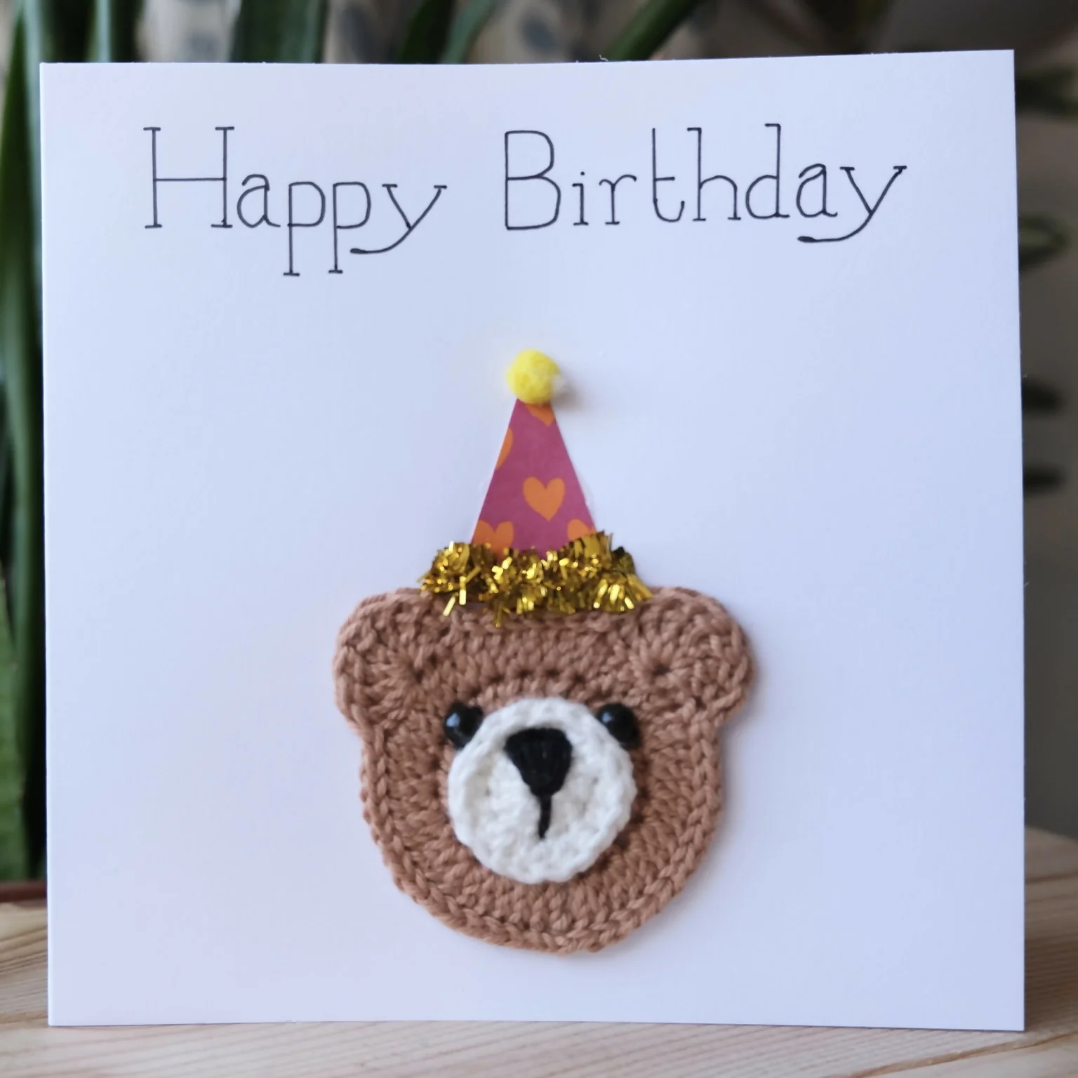 Teddy Bear Crocheted Card - Image 2
