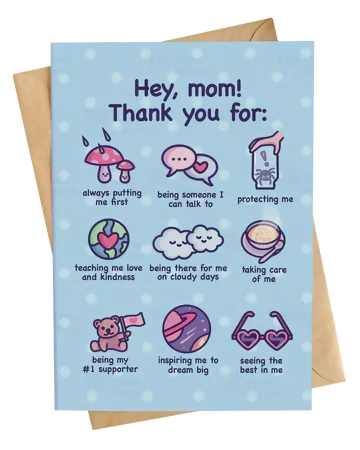 Thank You Mum Greetings Card