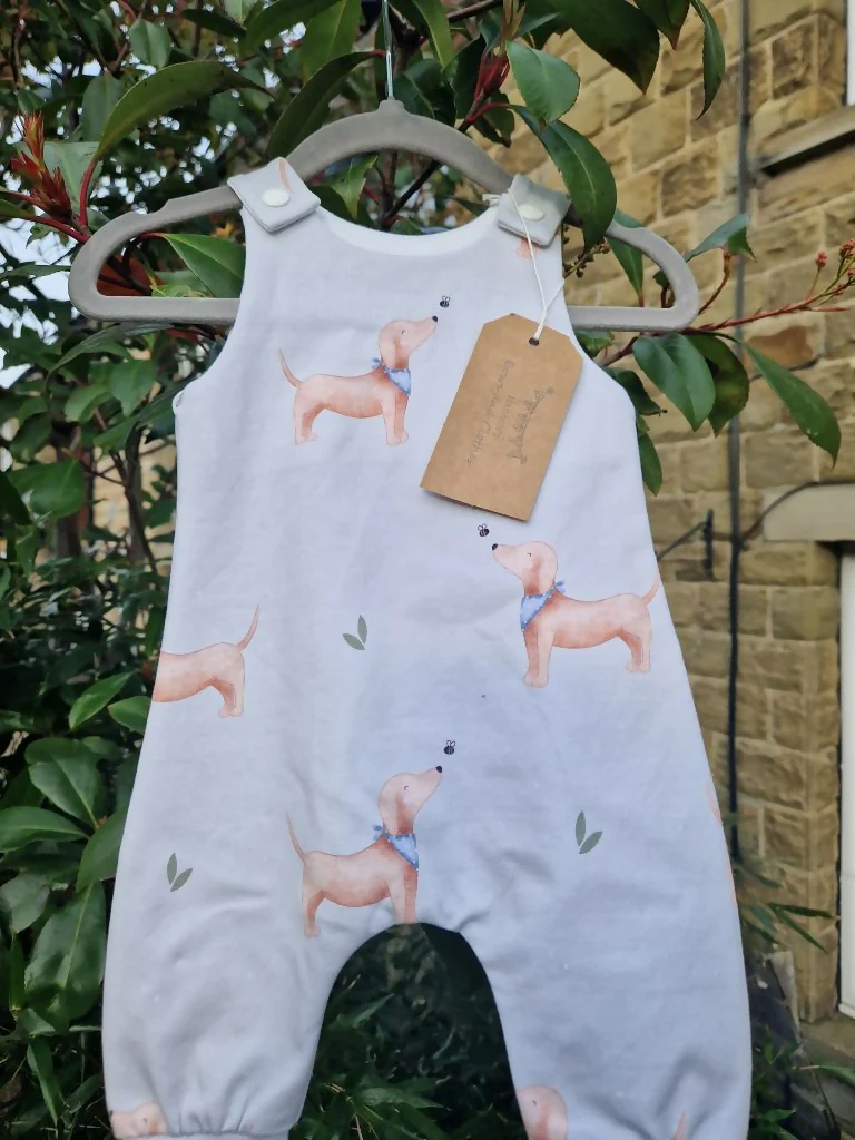THE DOG AND BEE ROMPER - NEWBORN