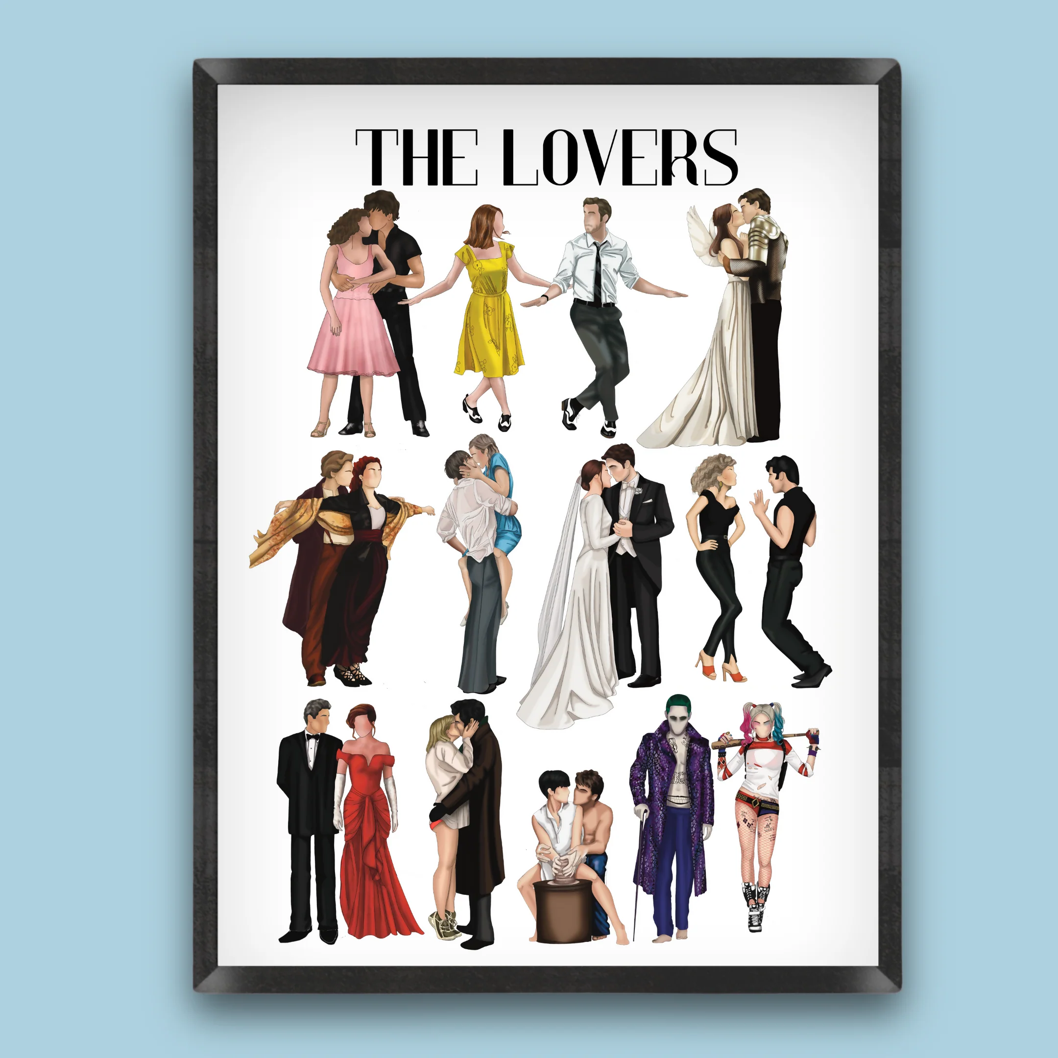 The Lovers Illustration Print