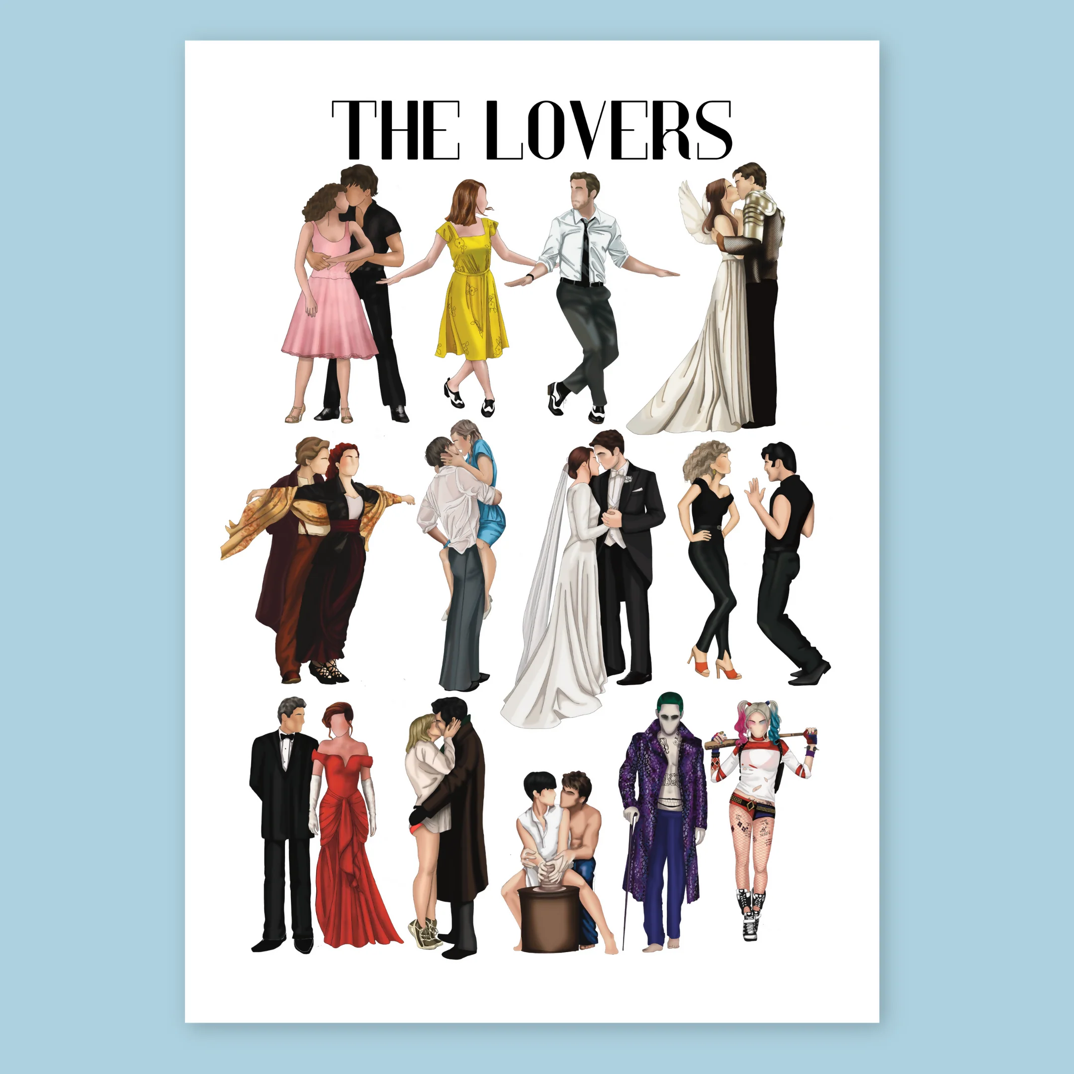 The Lovers Illustration Print - Image 2