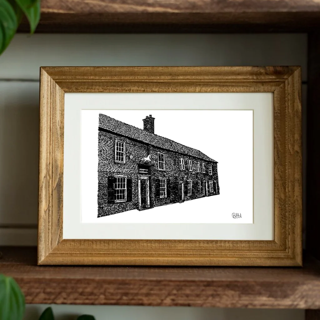 'The White Horse Inn' (Nellies) Artwork Print in White Mount