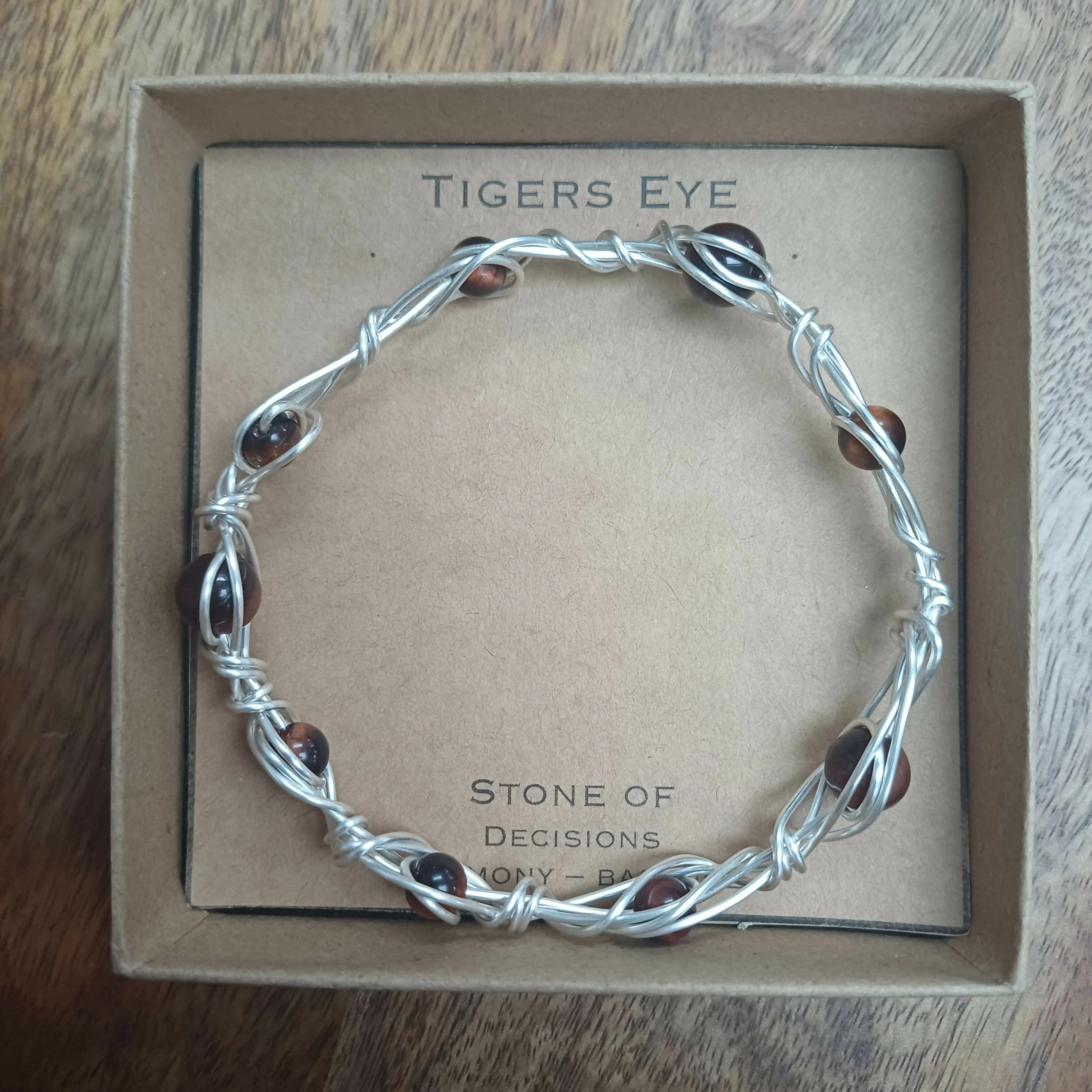 Tigers Eye Wire Wrapped Bracelet - Image 2