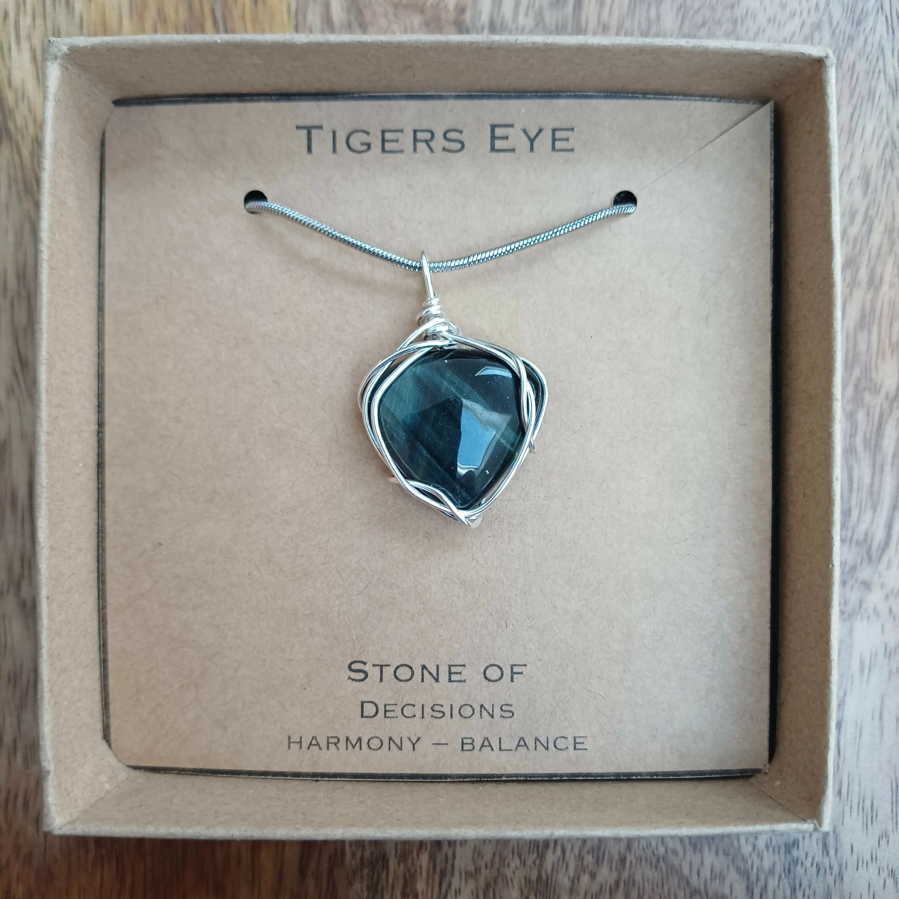 Tigers Eye Wire Wrapped Pendant