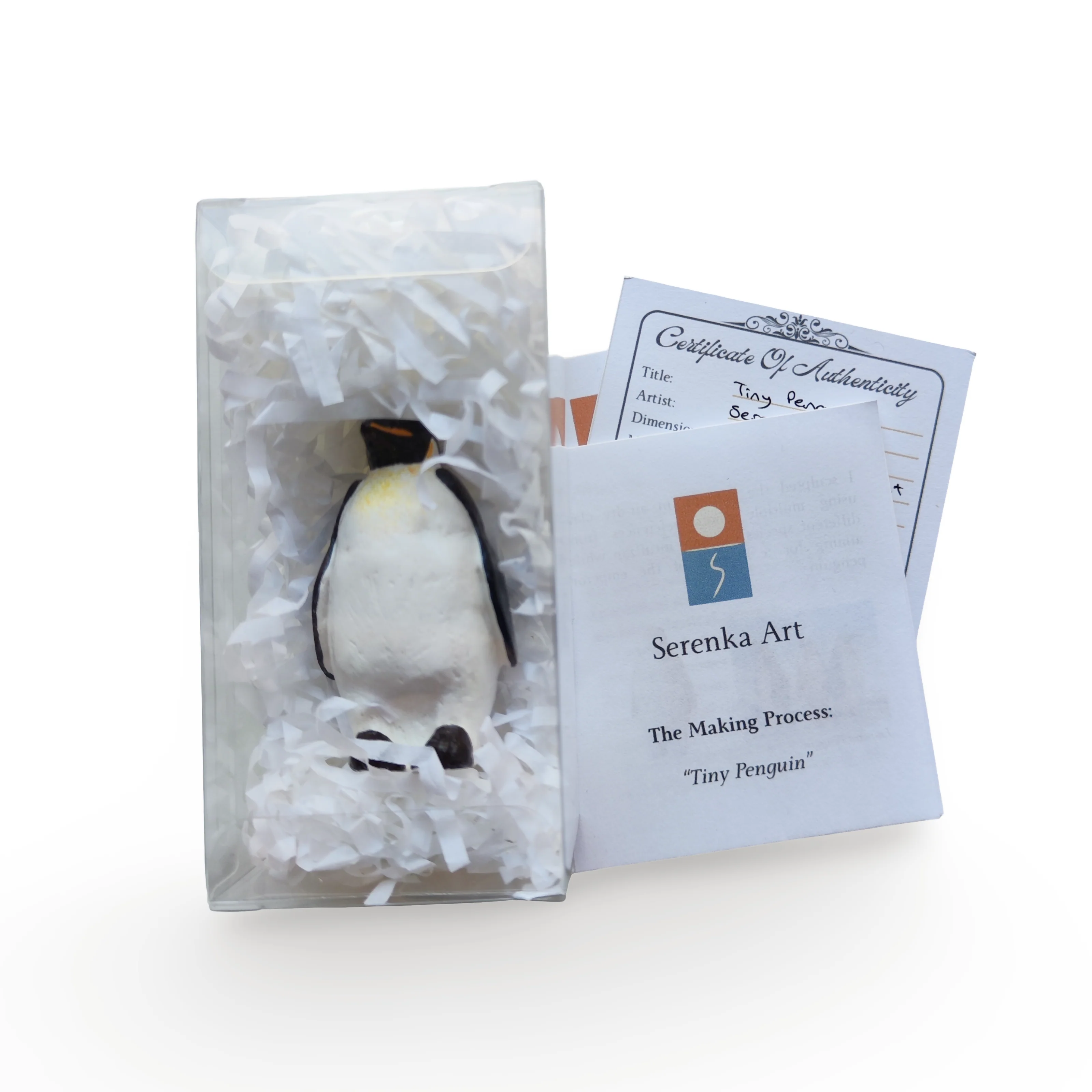 Tiny Penguin / Hand-painted Reproduction of Original Sculpture / Figurine - Image 5
