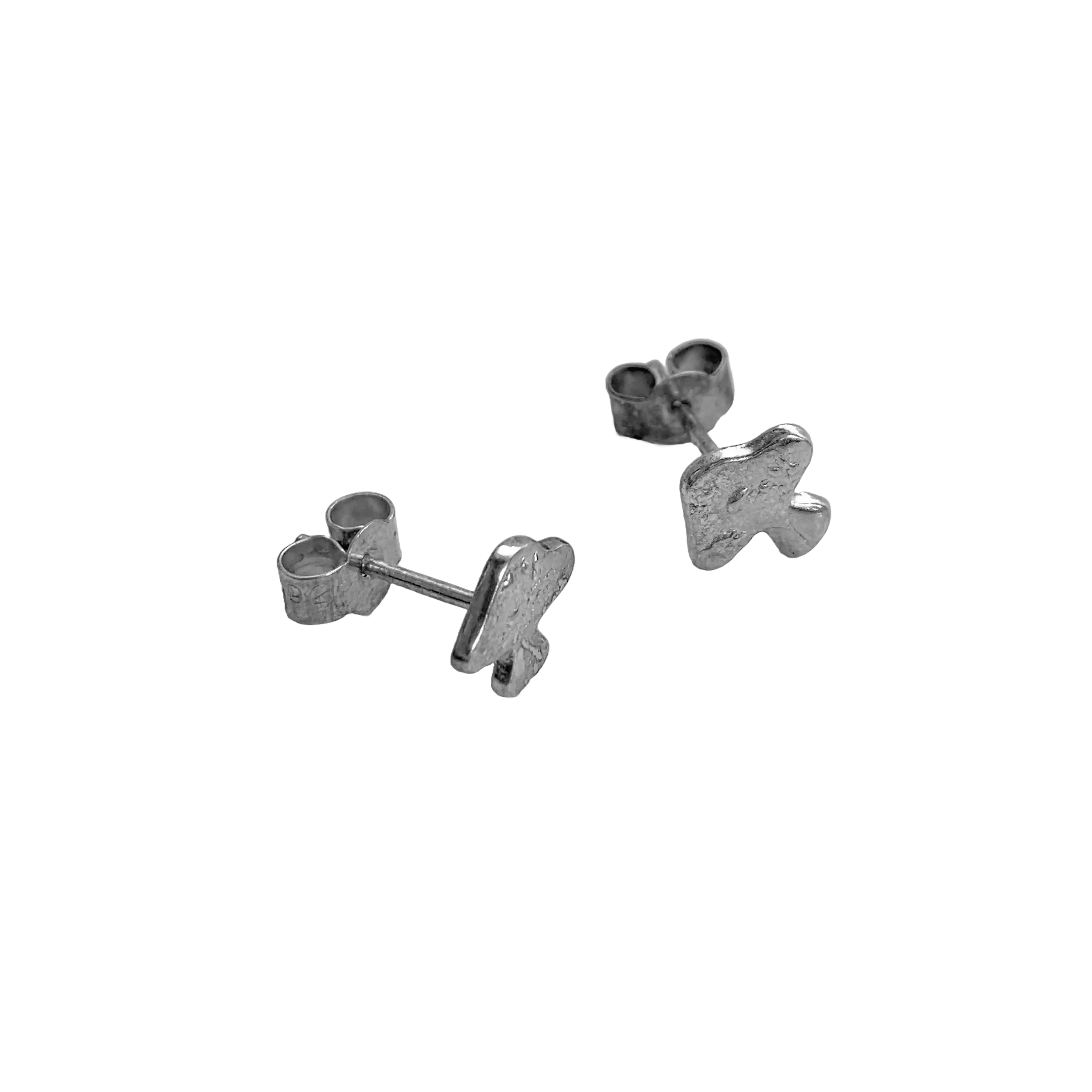 Tiny Silver Toadstool Earrings - Image 3