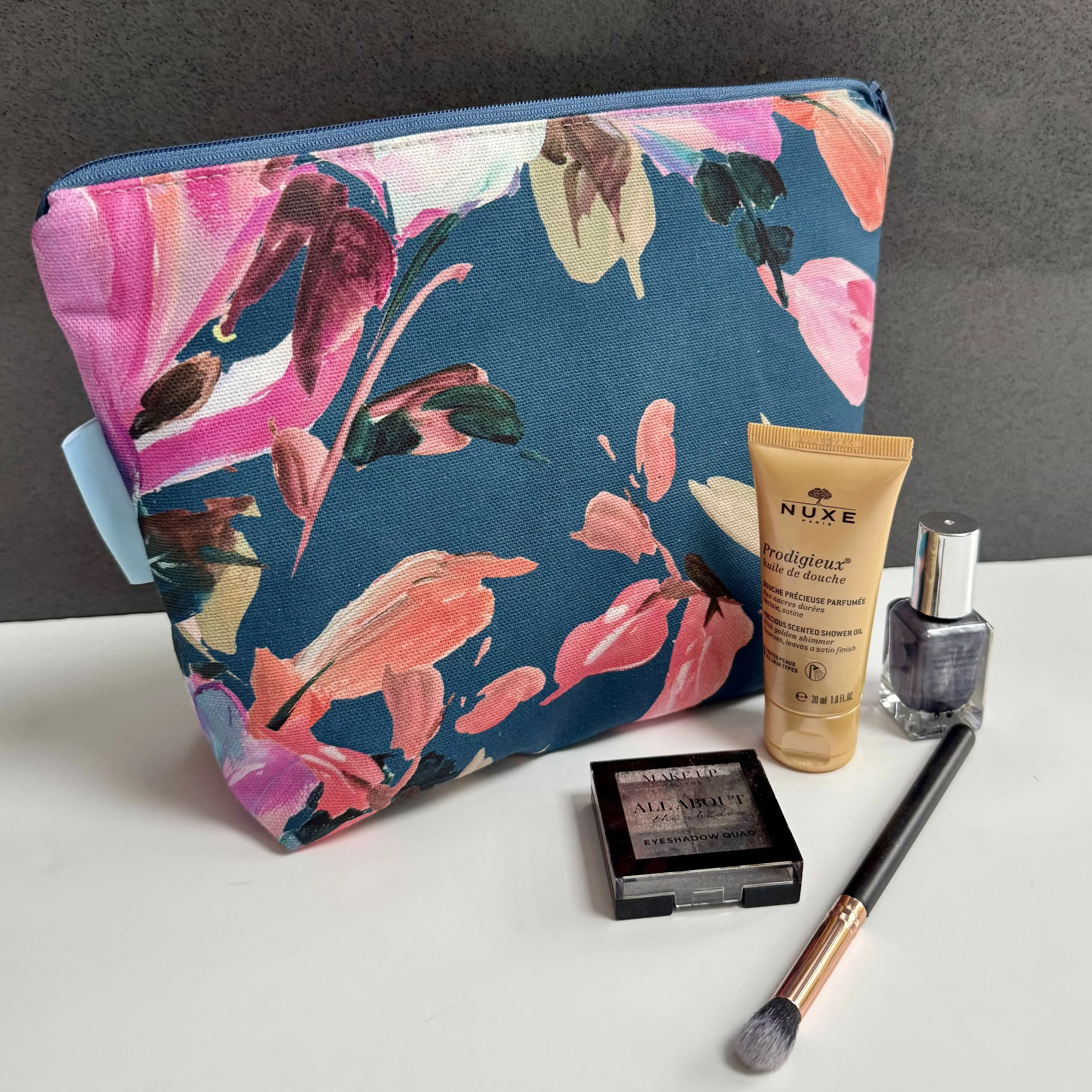 Toiletry Bag - Teal Floral - Image 2