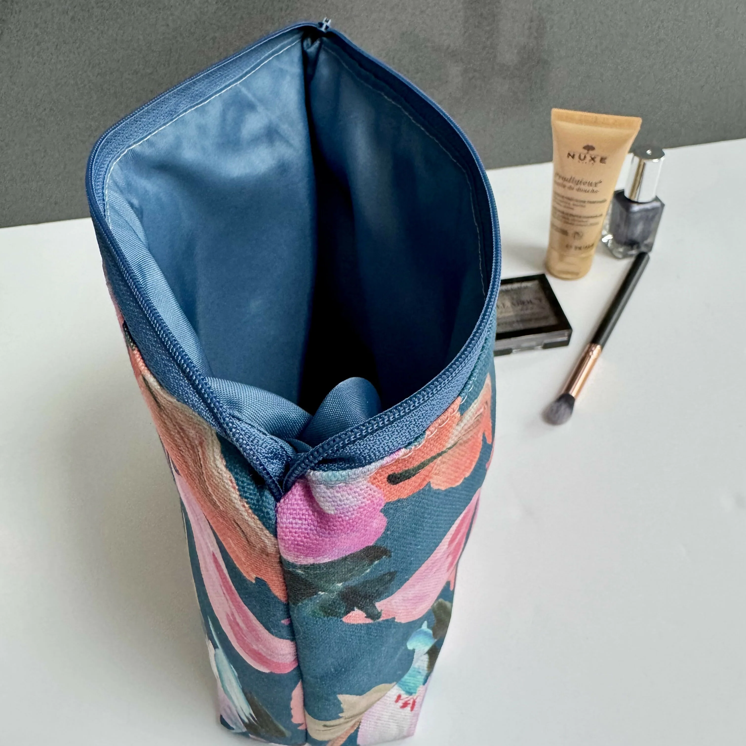 Toiletry Bag - Teal Floral - Image 3
