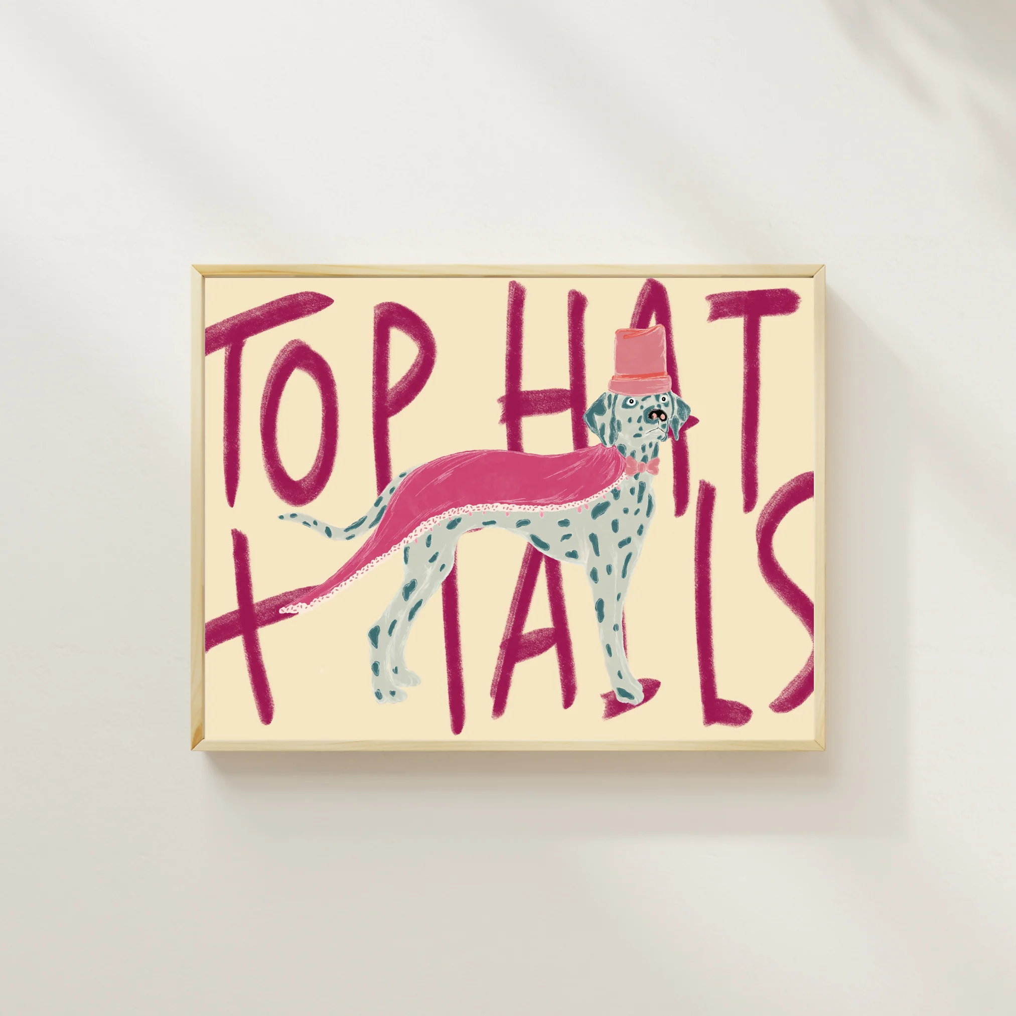 Top Hat & Tails A4 Hand Illustrated Poster