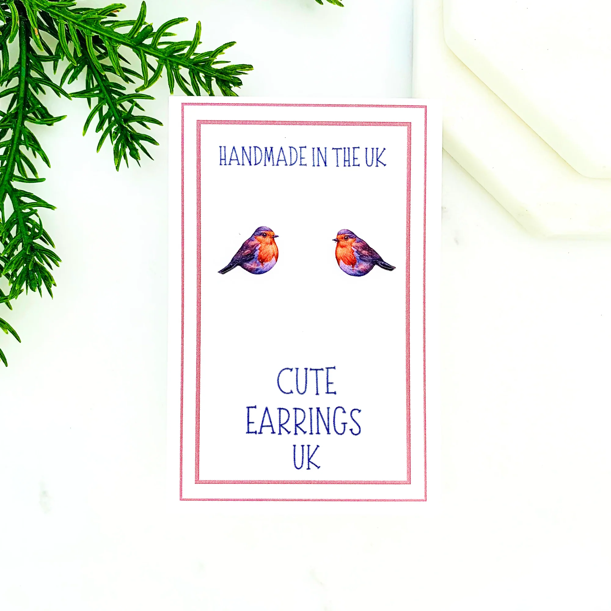 Traditional Robin Stud Earrings