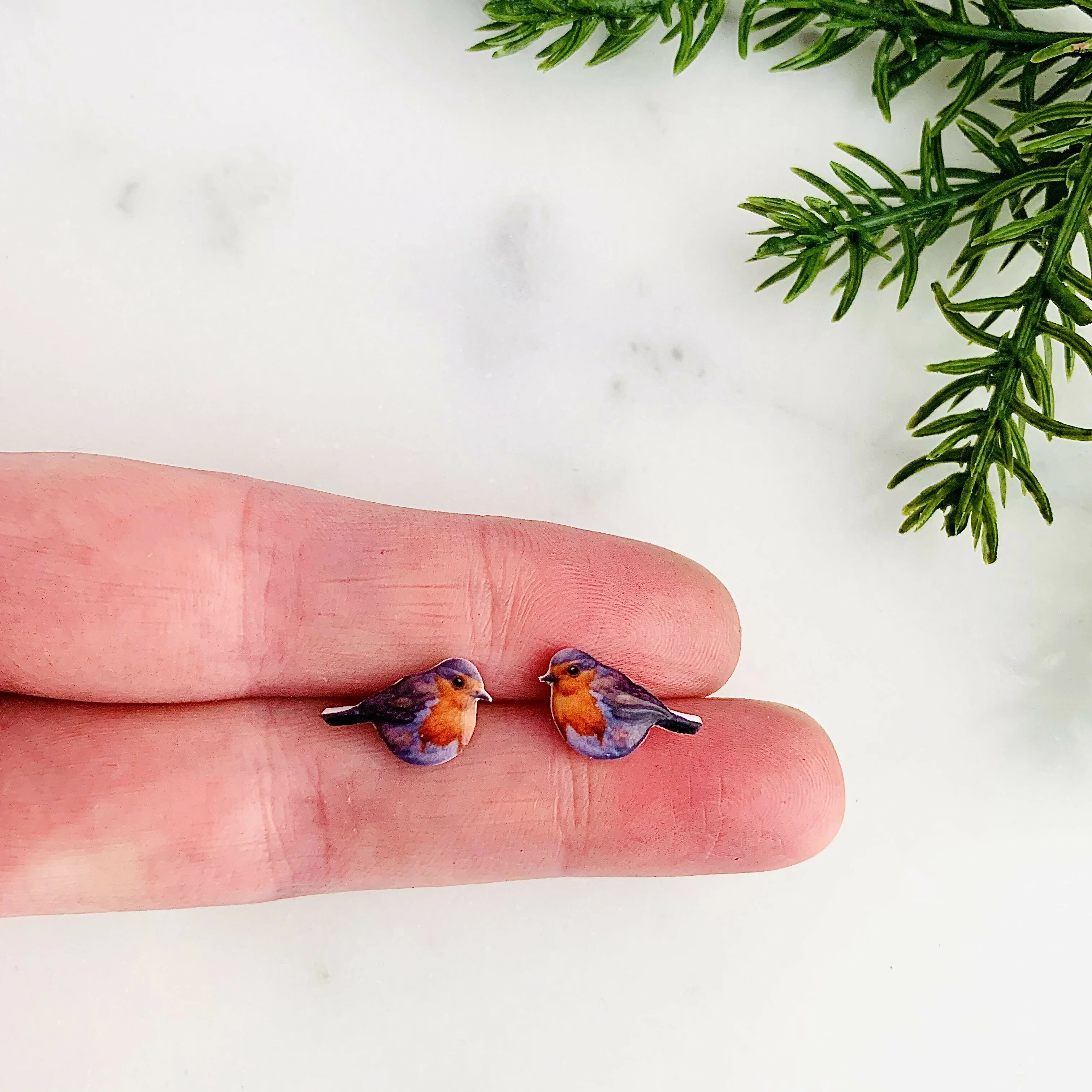 Traditional Robin Stud Earrings - Image 5