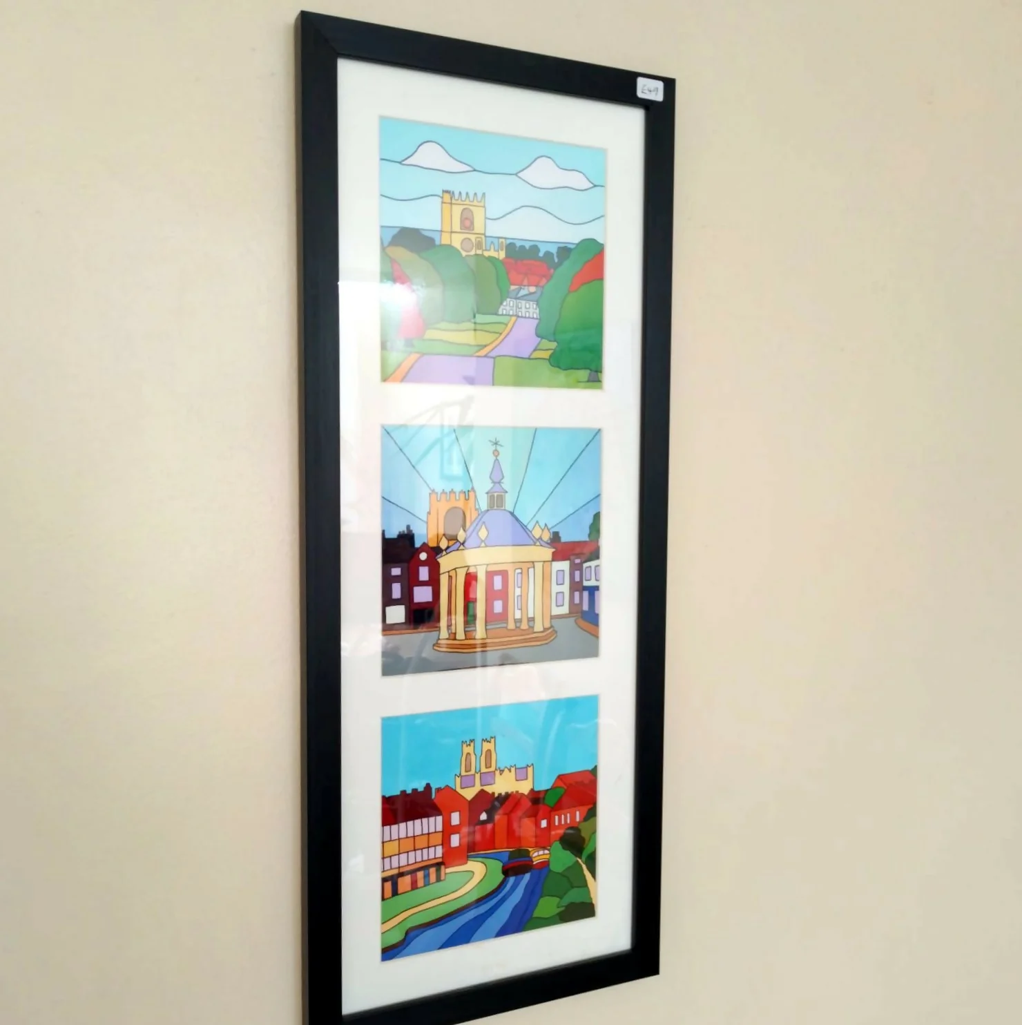 Triple Beverley Vertical Framed Prints