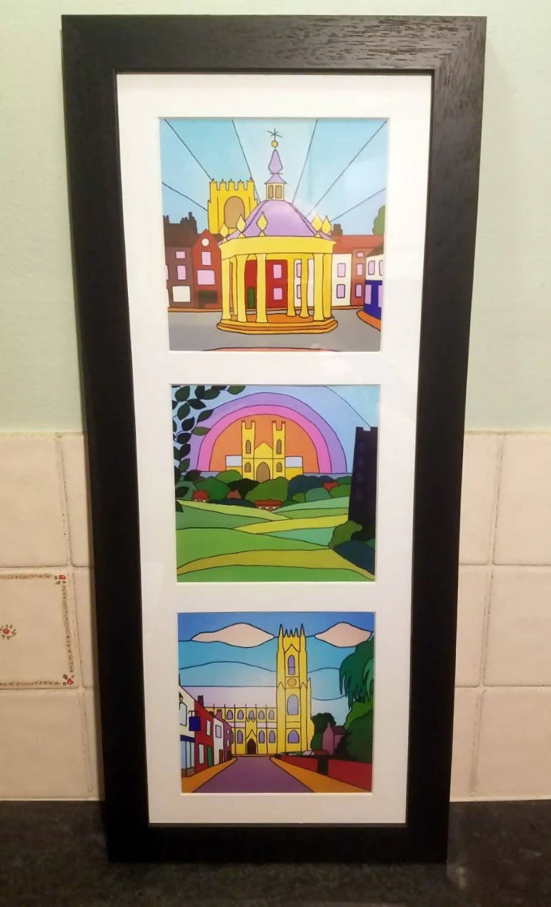 Triple Beverley Vertical Framed Prints - Image 3