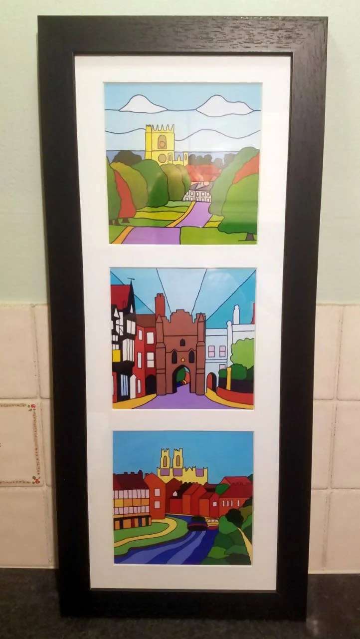 Triple Beverley Vertical Framed Prints - Image 4