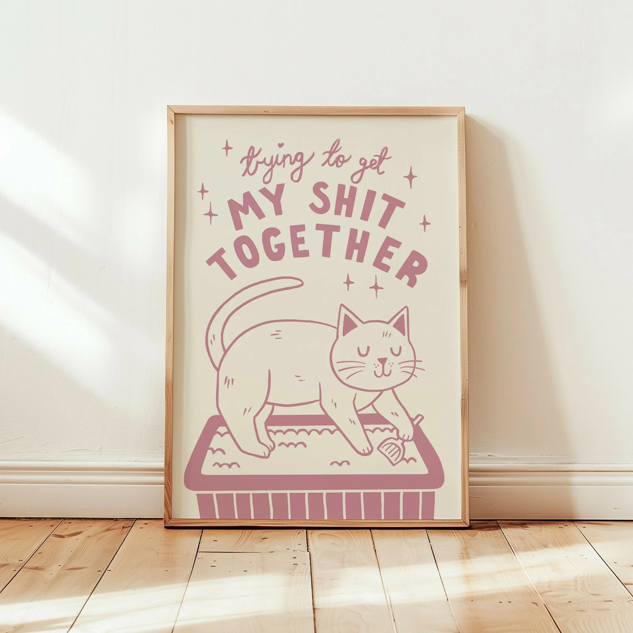 Trying to Get My Shit Together Cat Print - Image 3