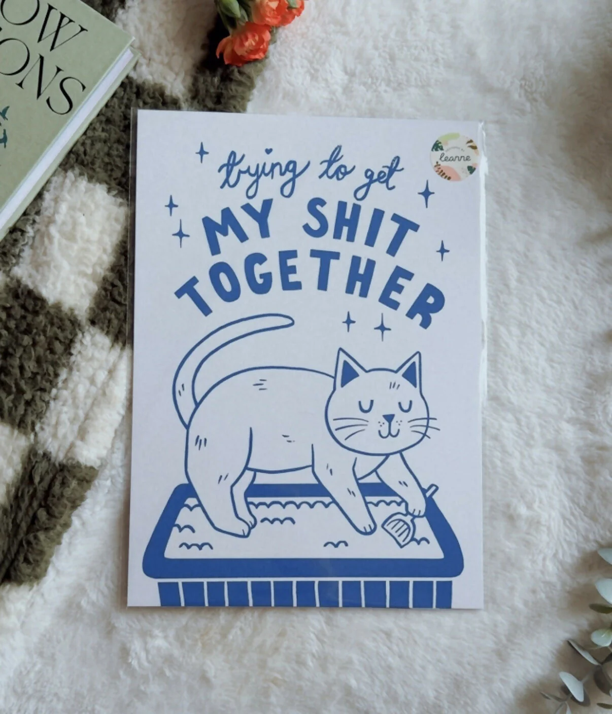 Trying to Get My Shit Together Cat Print - Image 5
