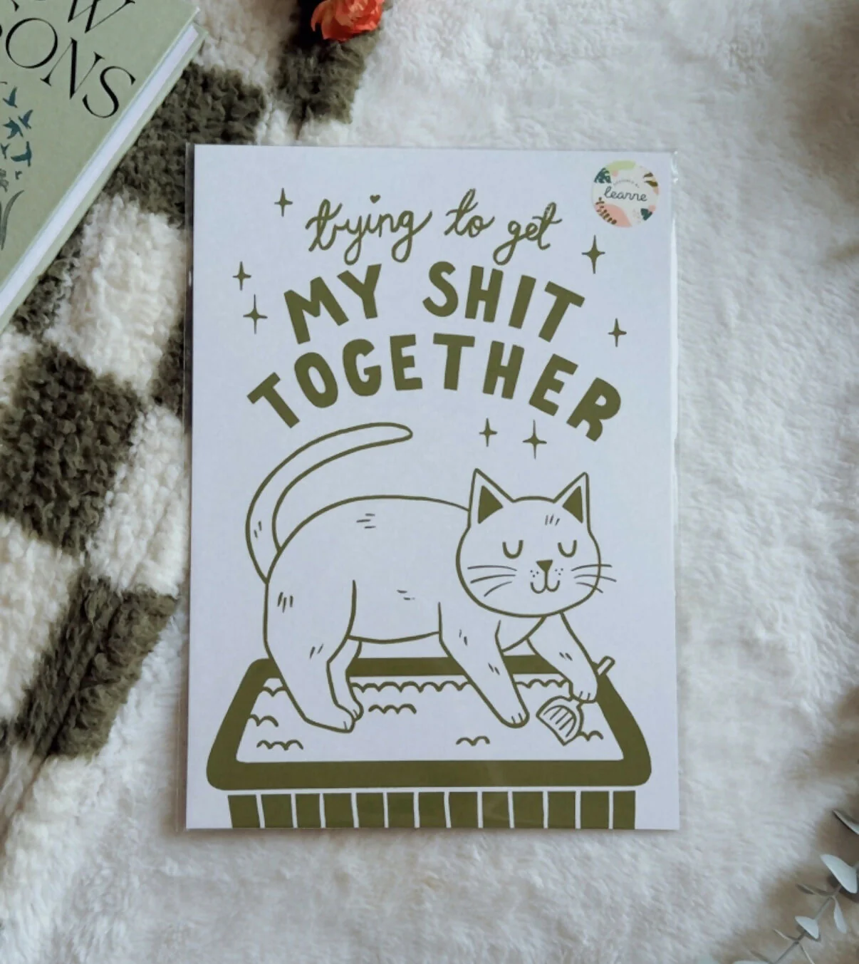 Trying to Get My Shit Together Cat Print - Image 6