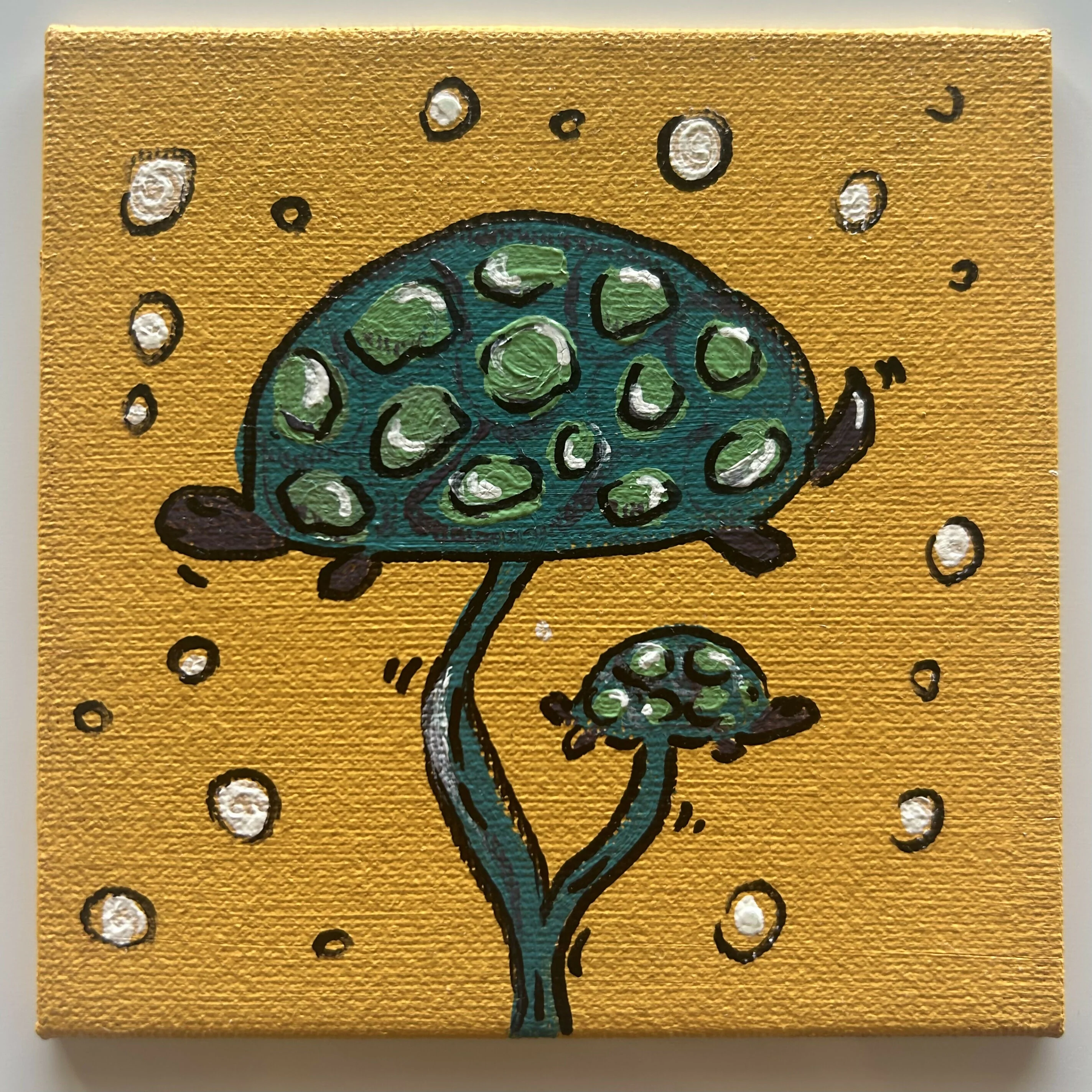 Turtle Mushrooms Original Artwork - Image 2
