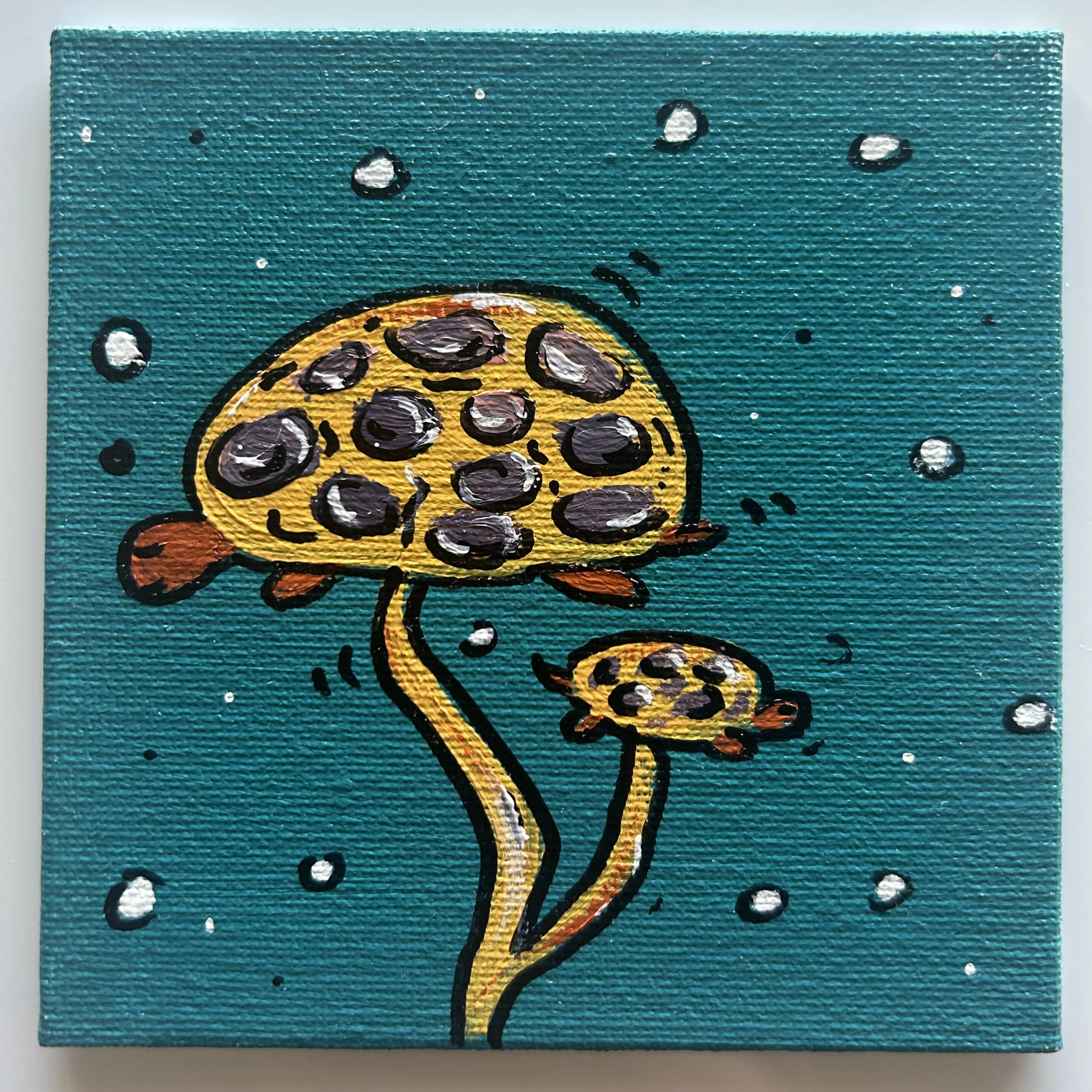 Turtle Mushrooms Original Artwork - Image 3