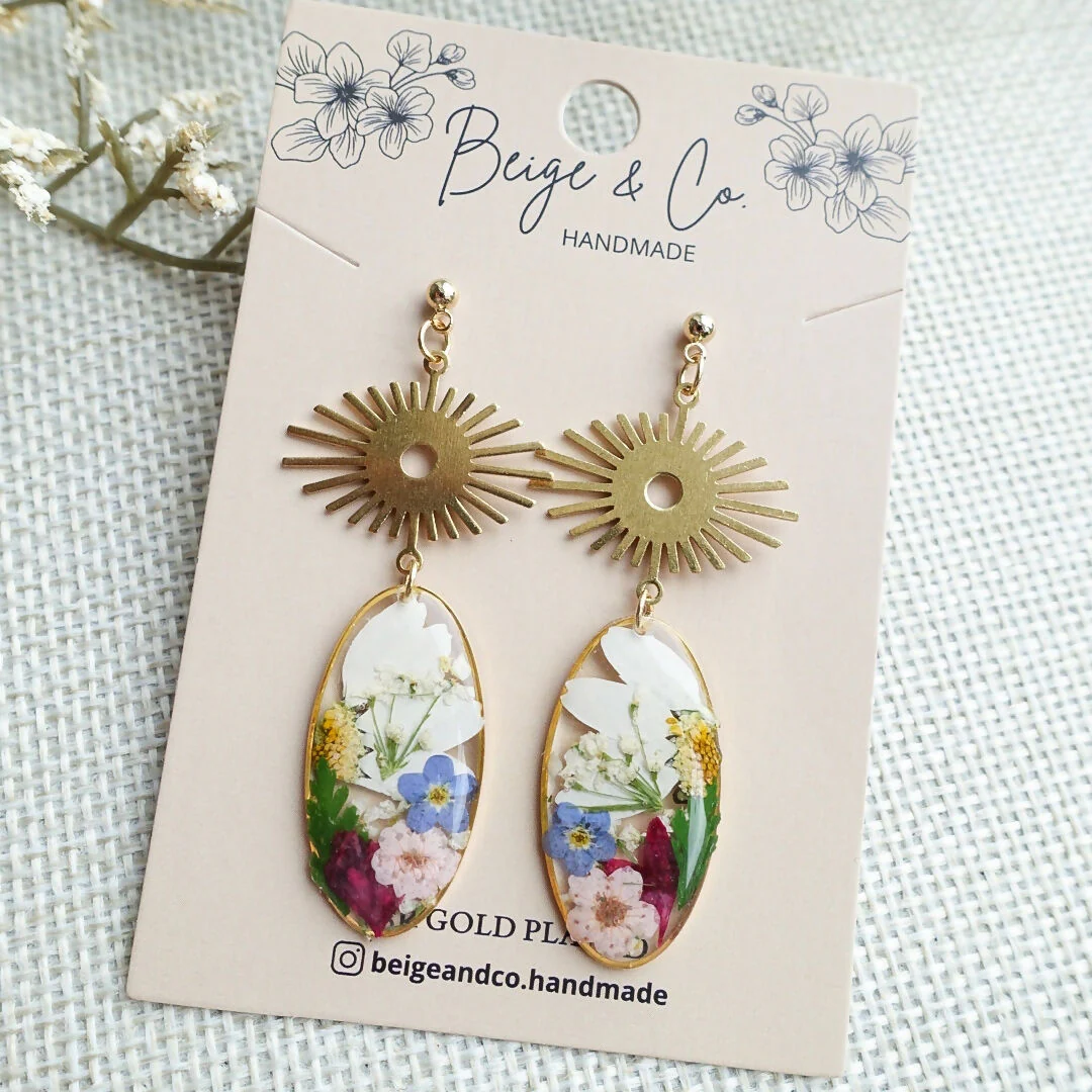 Under the Sun Pressed Flower Earrings